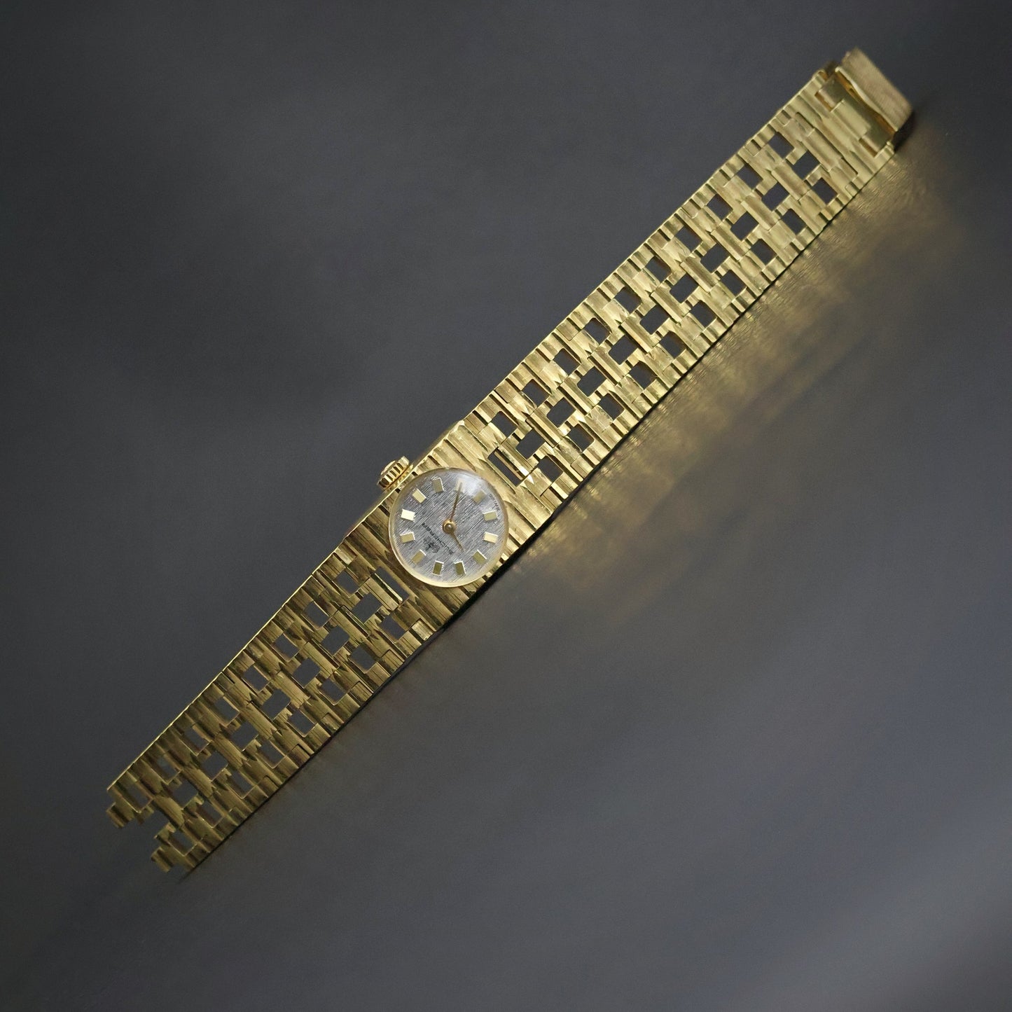 Bucherer Ladies Vintage Cocktail Watch | Gold Plated | Silver Linen Dial
