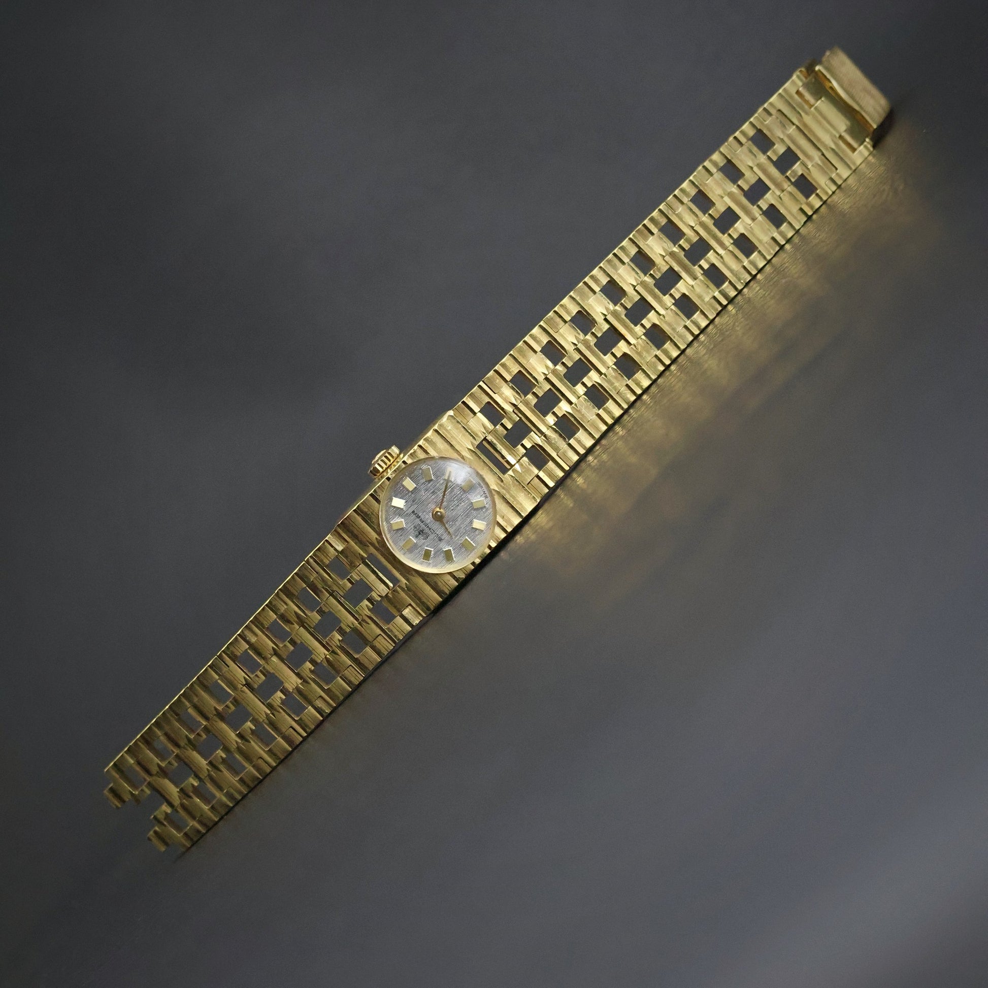 Bucherer Ladies Vintage Cocktail Watch | Gold Plated | Silver Linen Dial