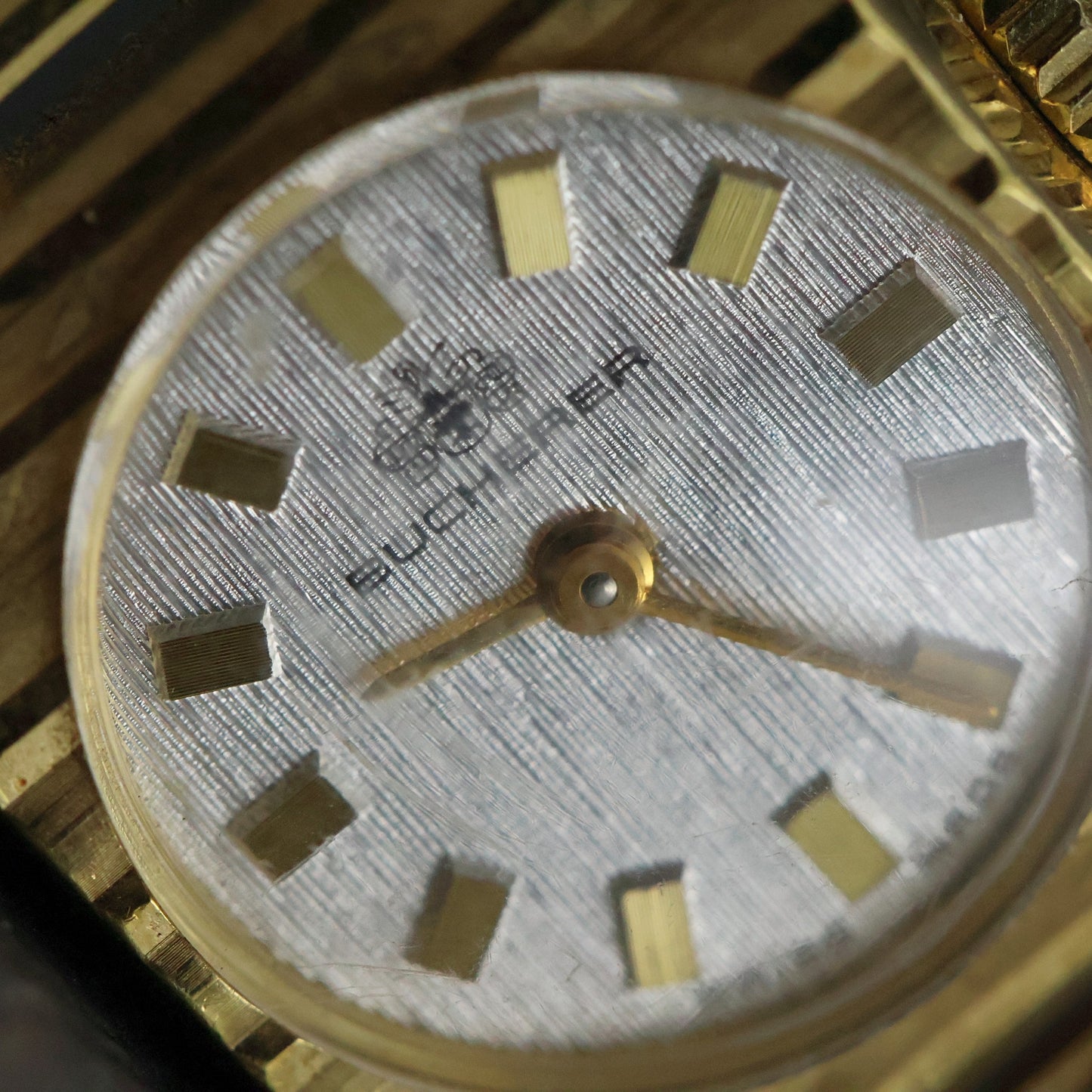 Bucherer Ladies Vintage Cocktail Watch | Gold Plated | Silver Linen Dial