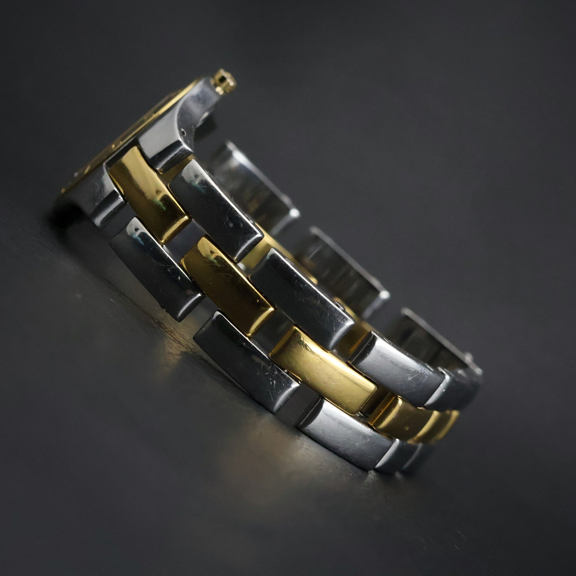Baume and Mercier Linea Ladies | Two-Tone | Champagne Guilloche Dial | Arabic Bezel | Ref 4113207