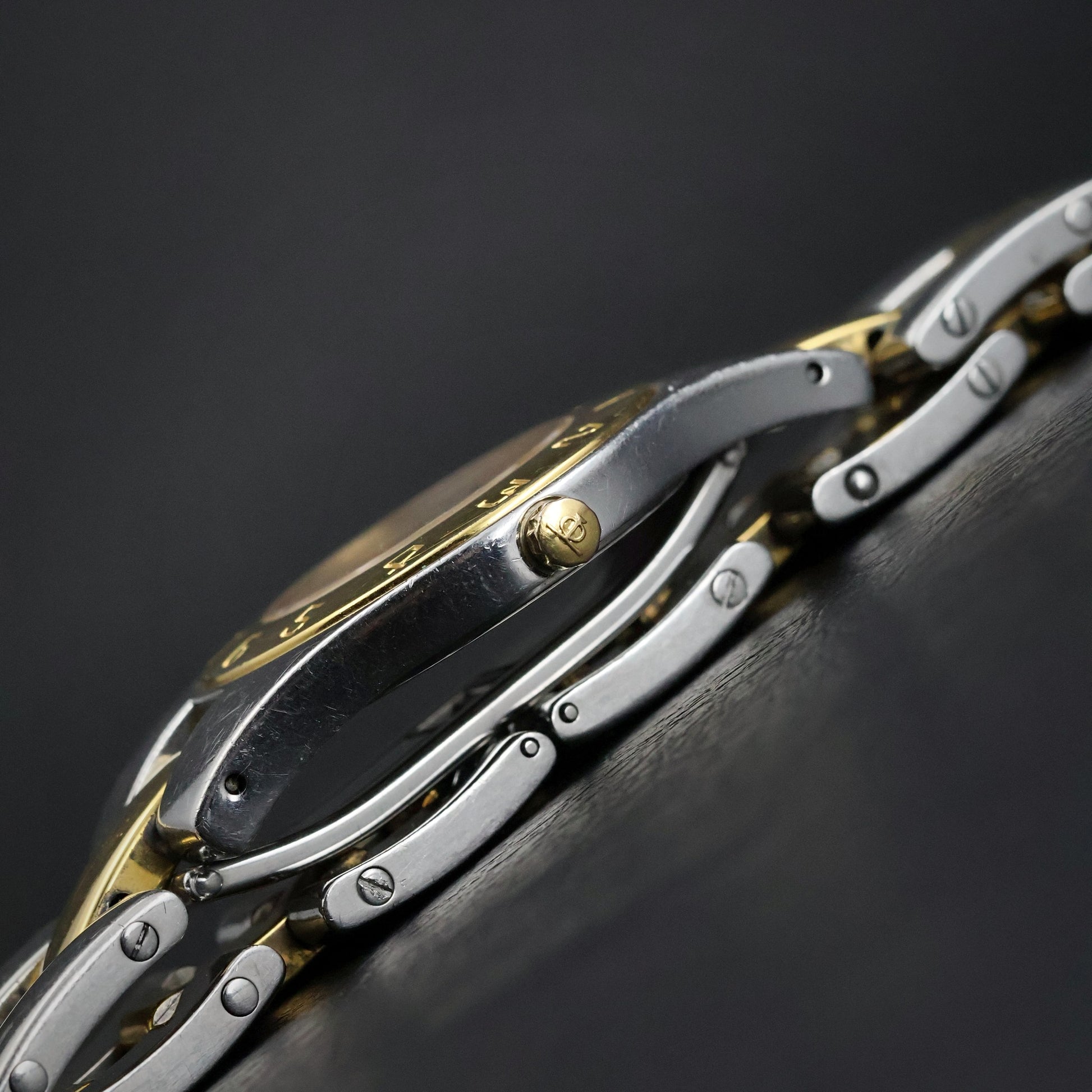 Baume and Mercier Linea Ladies | Two-Tone | Champagne Guilloche Dial | Arabic Bezel | Ref 4113207