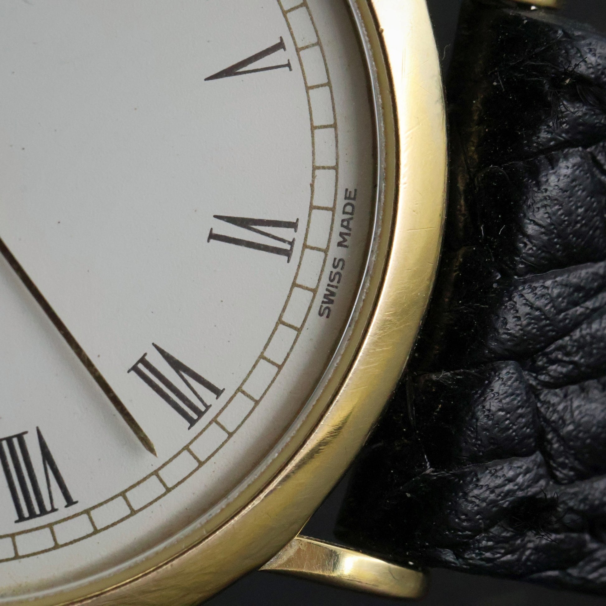 Omega De Ville Dress | Gold Plated | White Roman Dial | Black Braided Leather