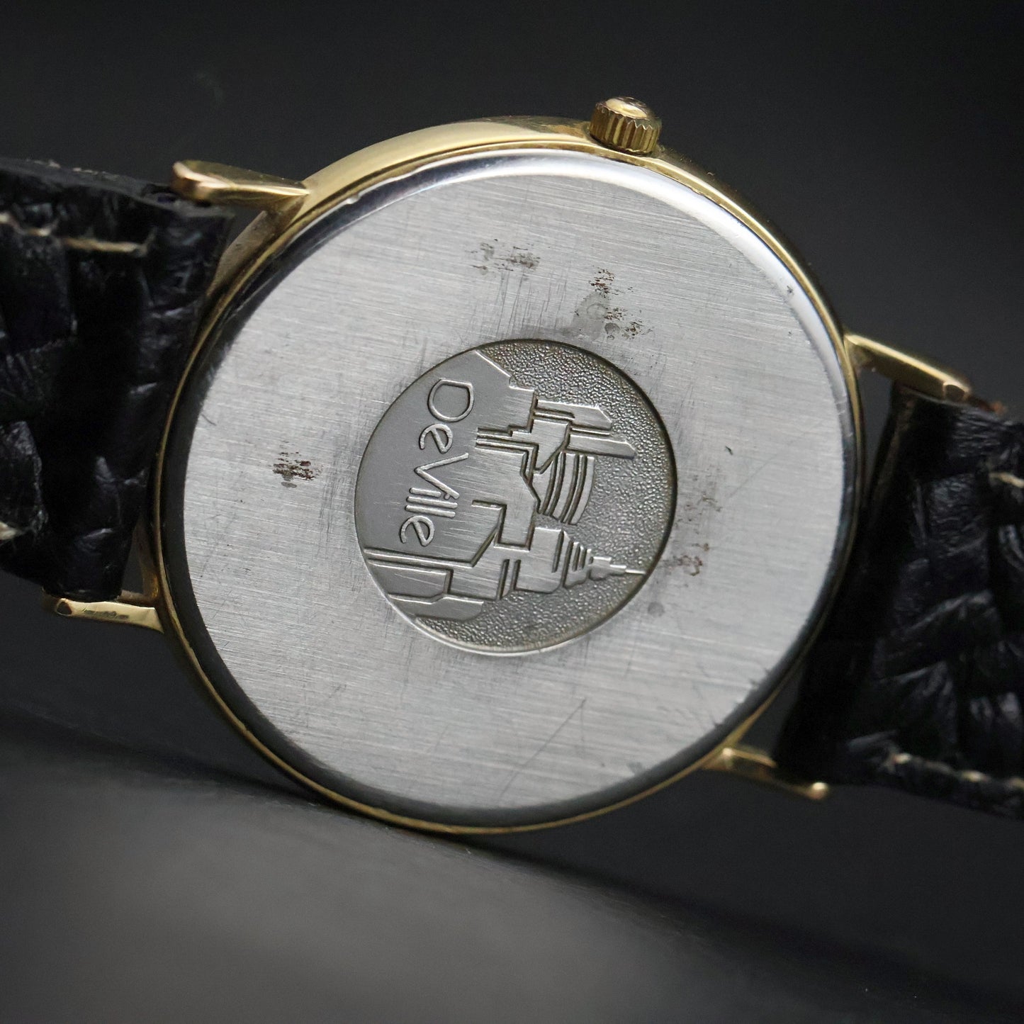 Omega De Ville Dress | Gold Plated | White Roman Dial | Black Braided Leather