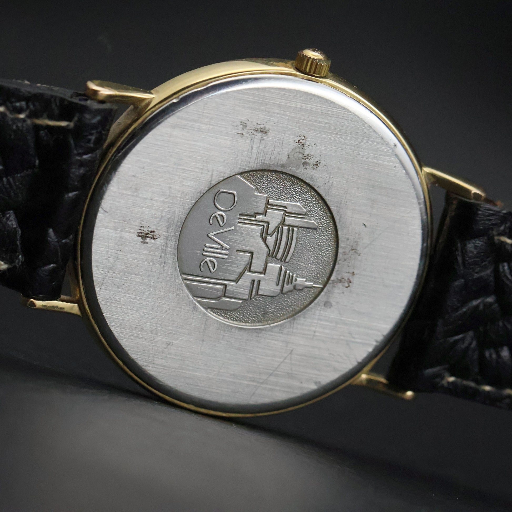 Omega De Ville Dress | Gold Plated | White Roman Dial | Black Braided Leather