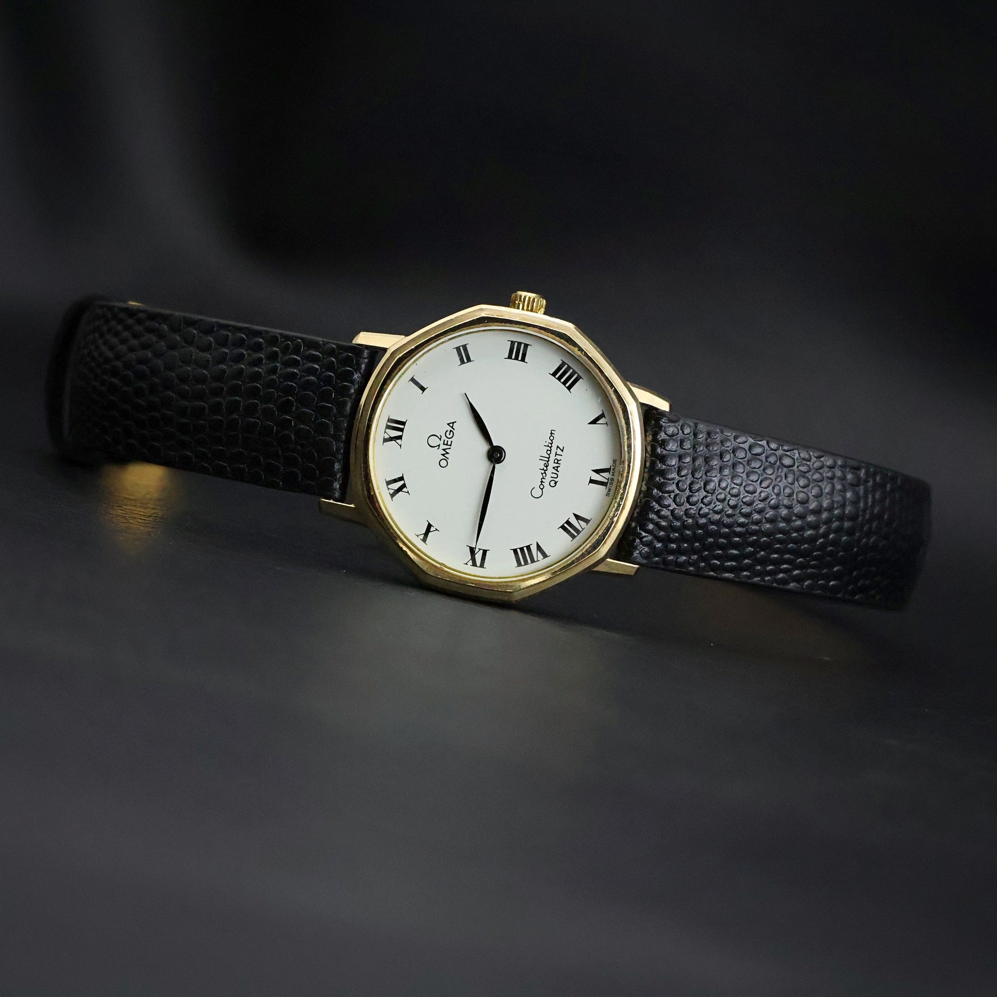 Omega Constellation Quartz | 10K Gold Filled | White Roman Dial | Octagonal Case