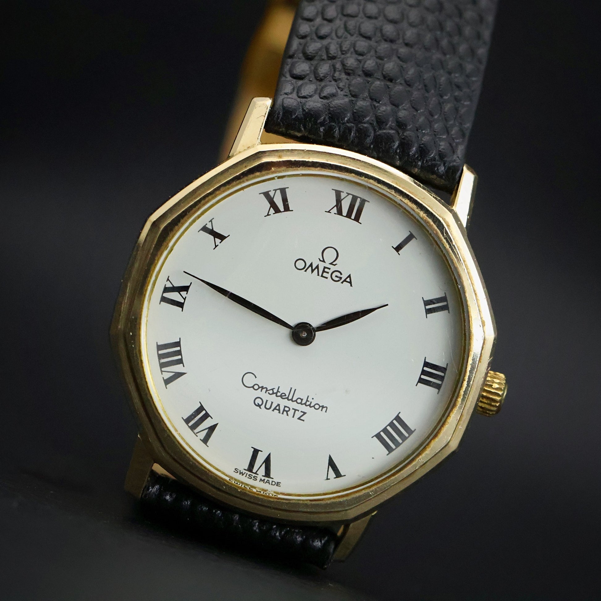 Omega Constellation Quartz | 10K Gold Filled | White Roman Dial | Octagonal Case
