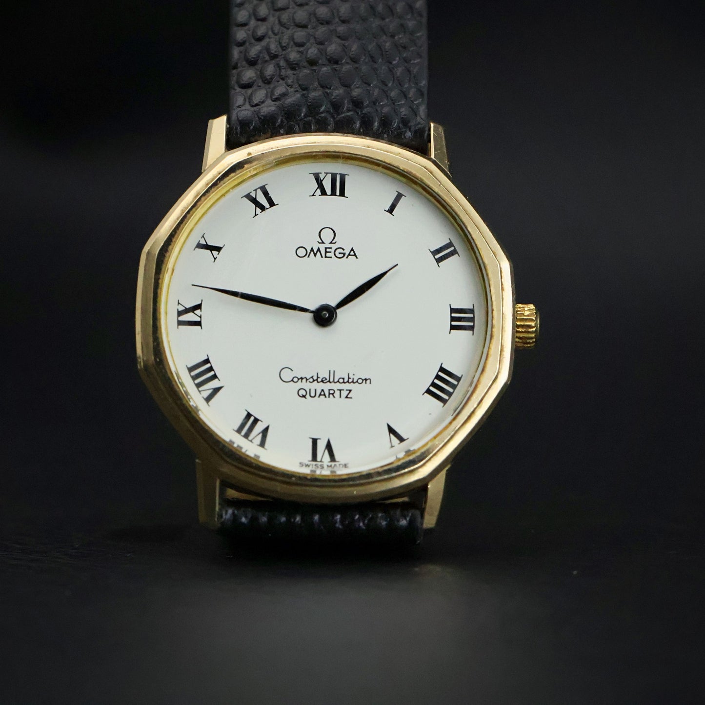 Omega Constellation Quartz | 10K Gold Filled | White Roman Dial | Octagonal Case