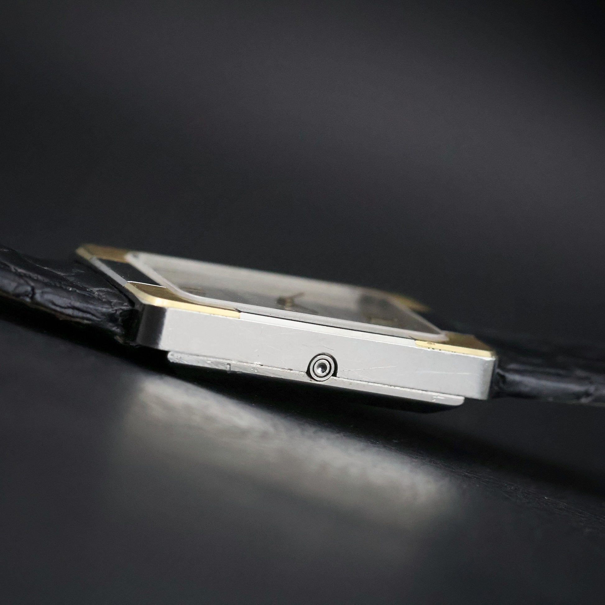 Omega De Ville Quartz Tank | Two-Tone | Silver Grey Dial | Caliber 1350