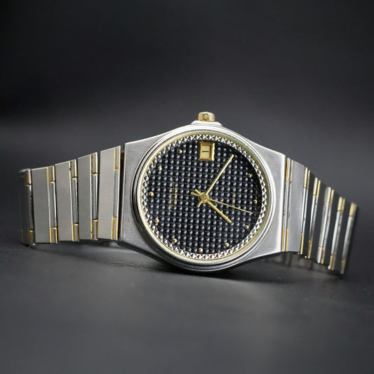 Favre-Leuba Geneve Automatic | Black Waffle Dial | Pyramid Bezel | Ref 6618-53