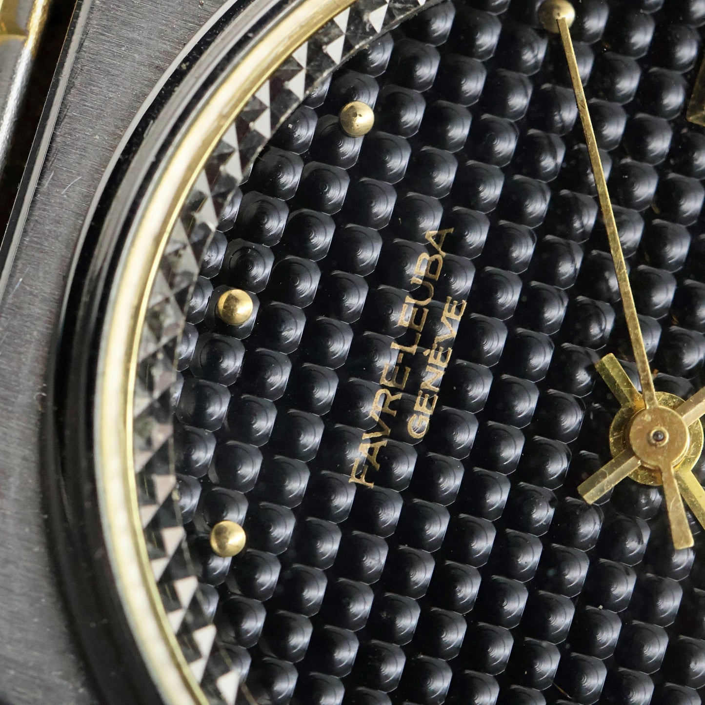 Favre-Leuba Geneve Automatic | Black Waffle Dial | Pyramid Bezel | Ref 6618-53