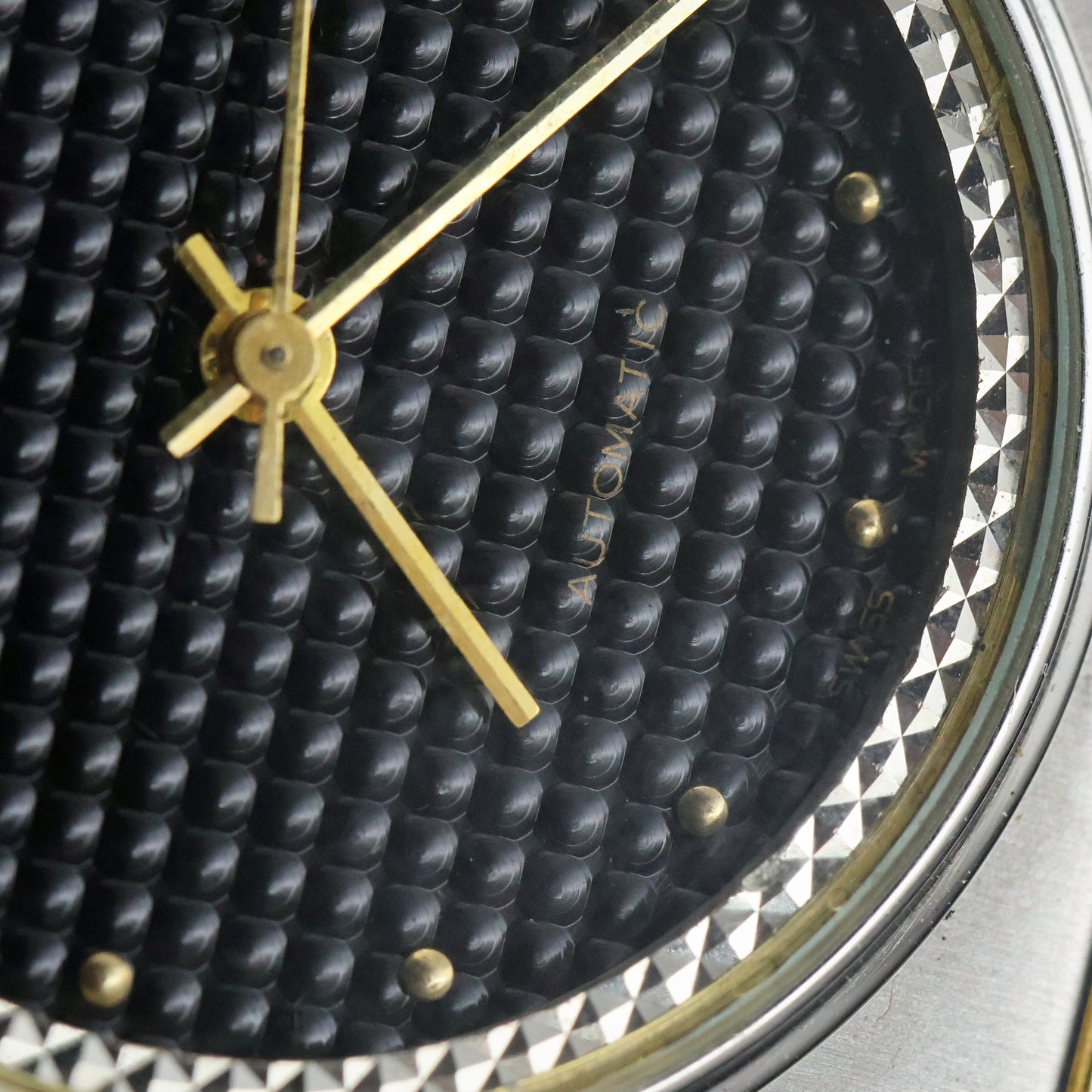 Favre-Leuba Geneve Automatic | Black Waffle Dial | Pyramid Bezel | Ref 6618-53
