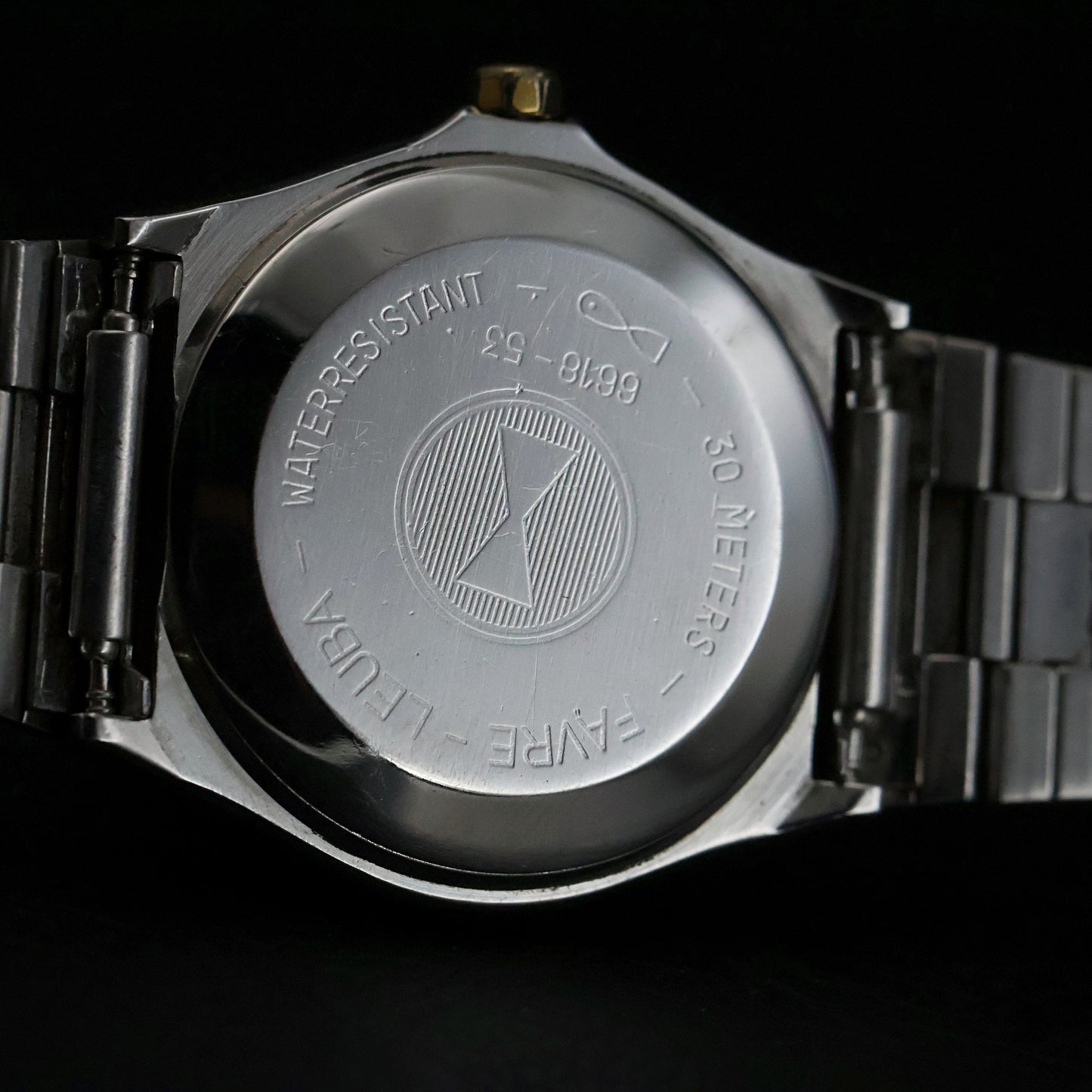 Favre-Leuba Geneve Automatic | Black Waffle Dial | Pyramid Bezel | Ref 6618-53