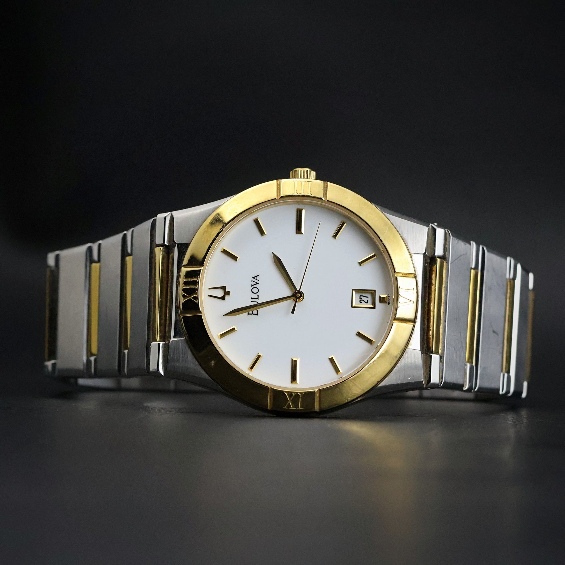 Bulova Two-Tone Dress | Constellation-Style | White Dial | Date | Ref C987360