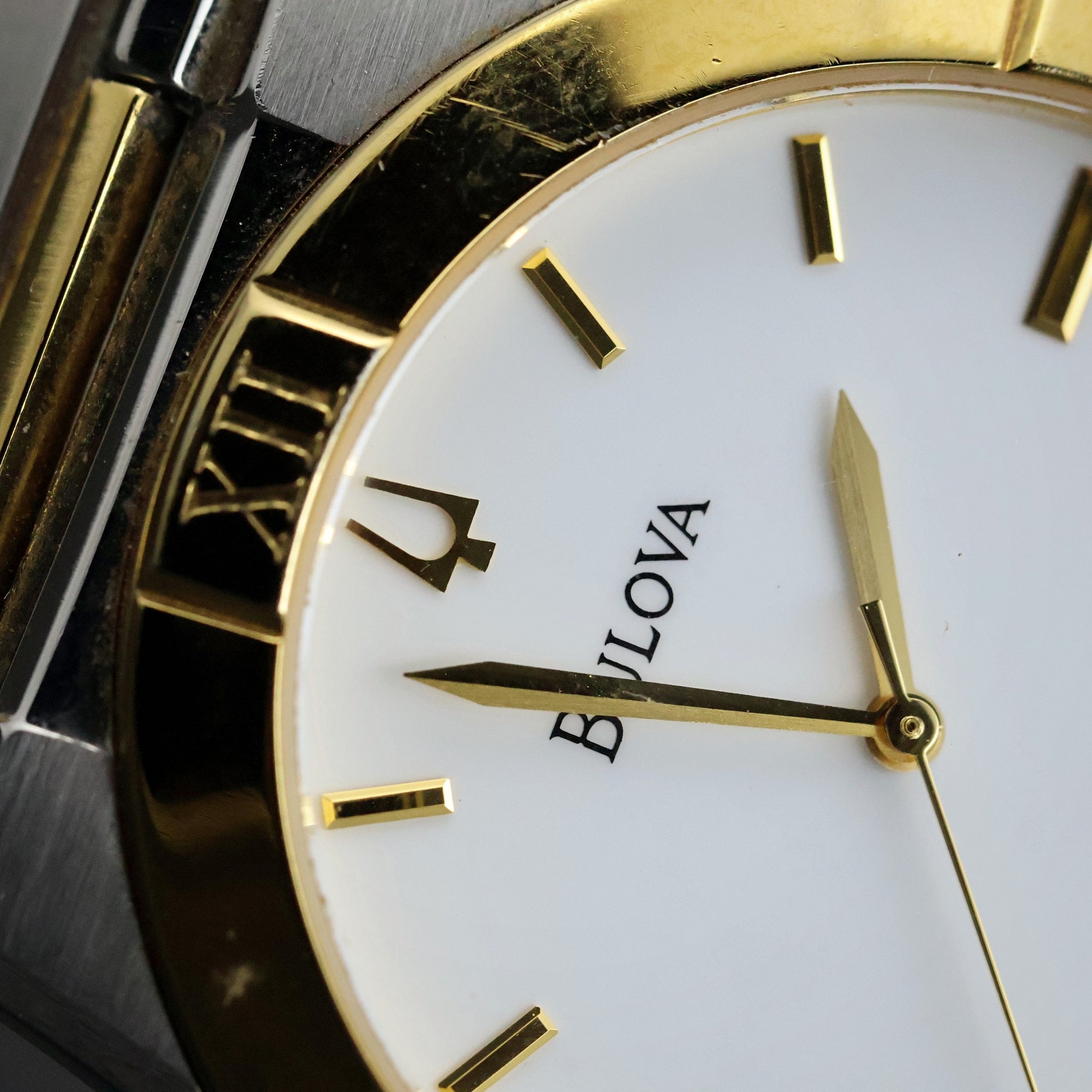 Bulova Two-Tone Dress | Constellation-Style | White Dial | Date | Ref C987360