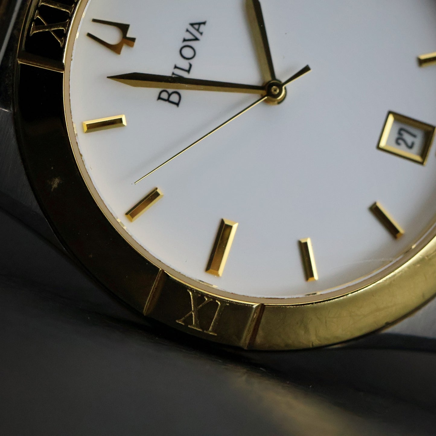 Bulova Two-Tone Dress | Constellation-Style | White Dial | Date | Ref C987360