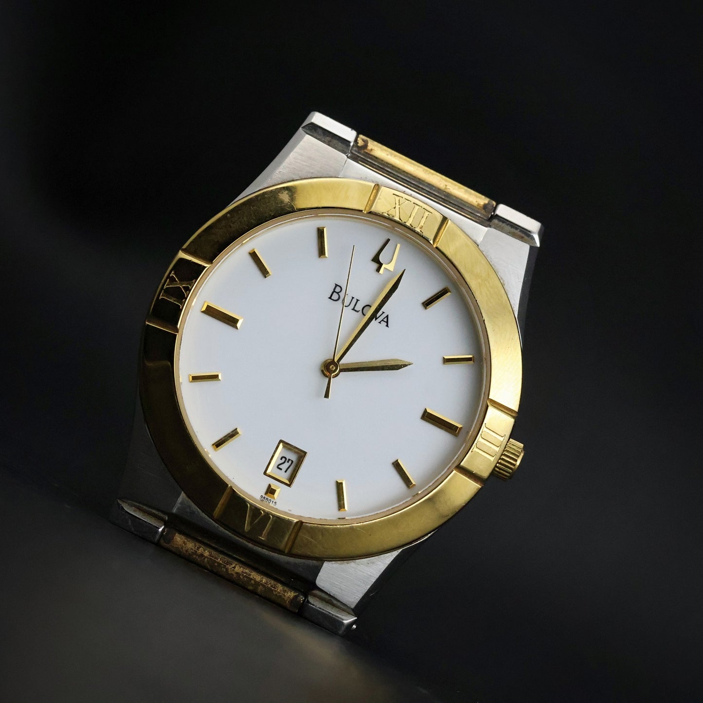 Bulova Two-Tone Dress | Constellation-Style | White Dial | Date | Ref C987360