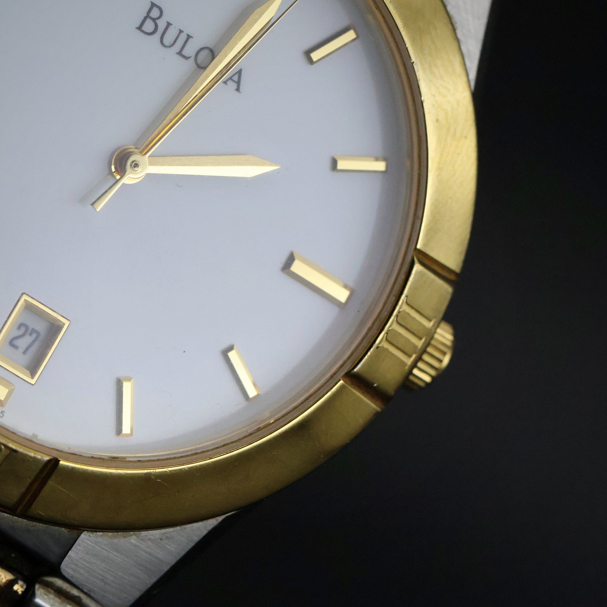 Bulova Two-Tone Dress | Constellation-Style | White Dial | Date | Ref C987360