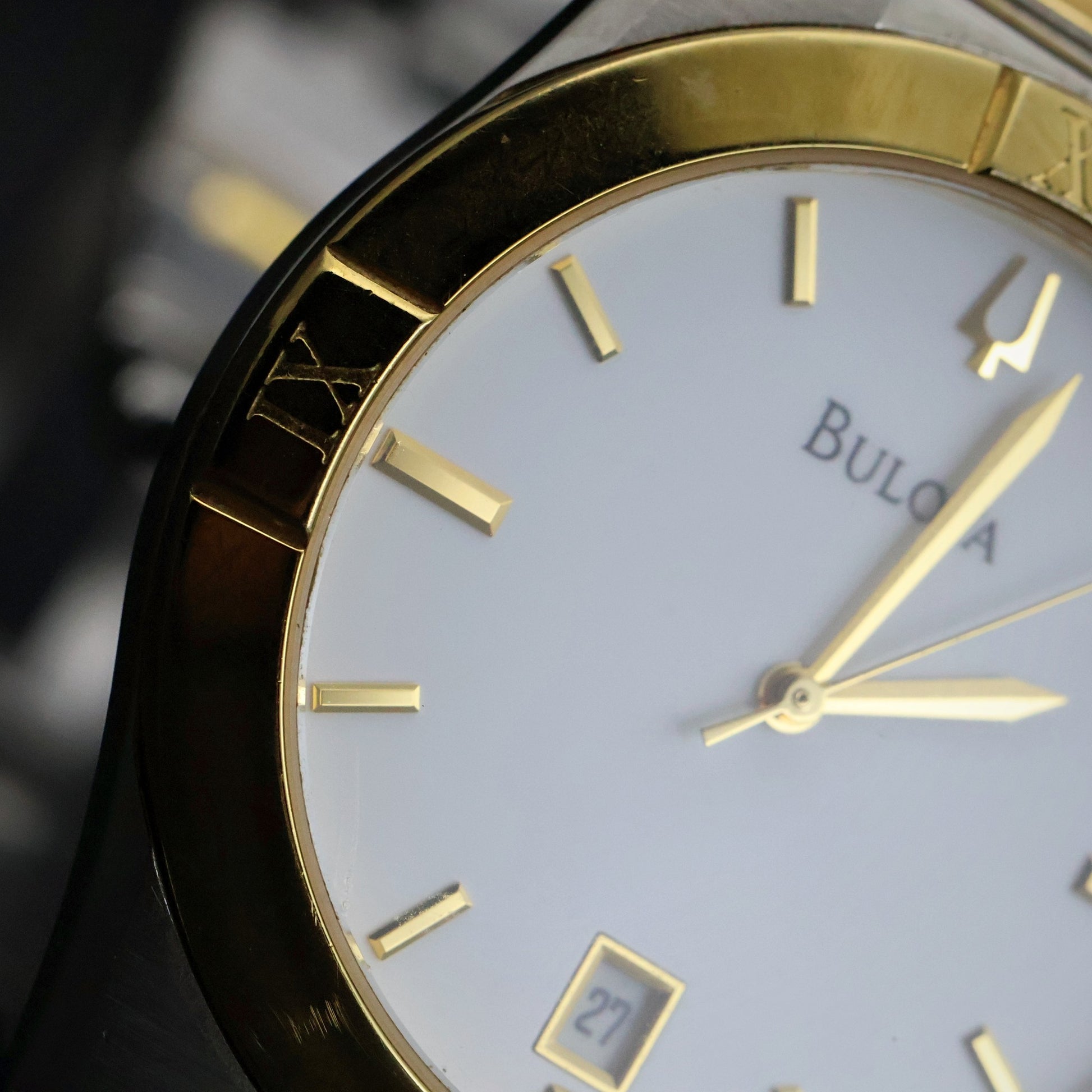 Bulova Two-Tone Dress | Constellation-Style | White Dial | Date | Ref C987360