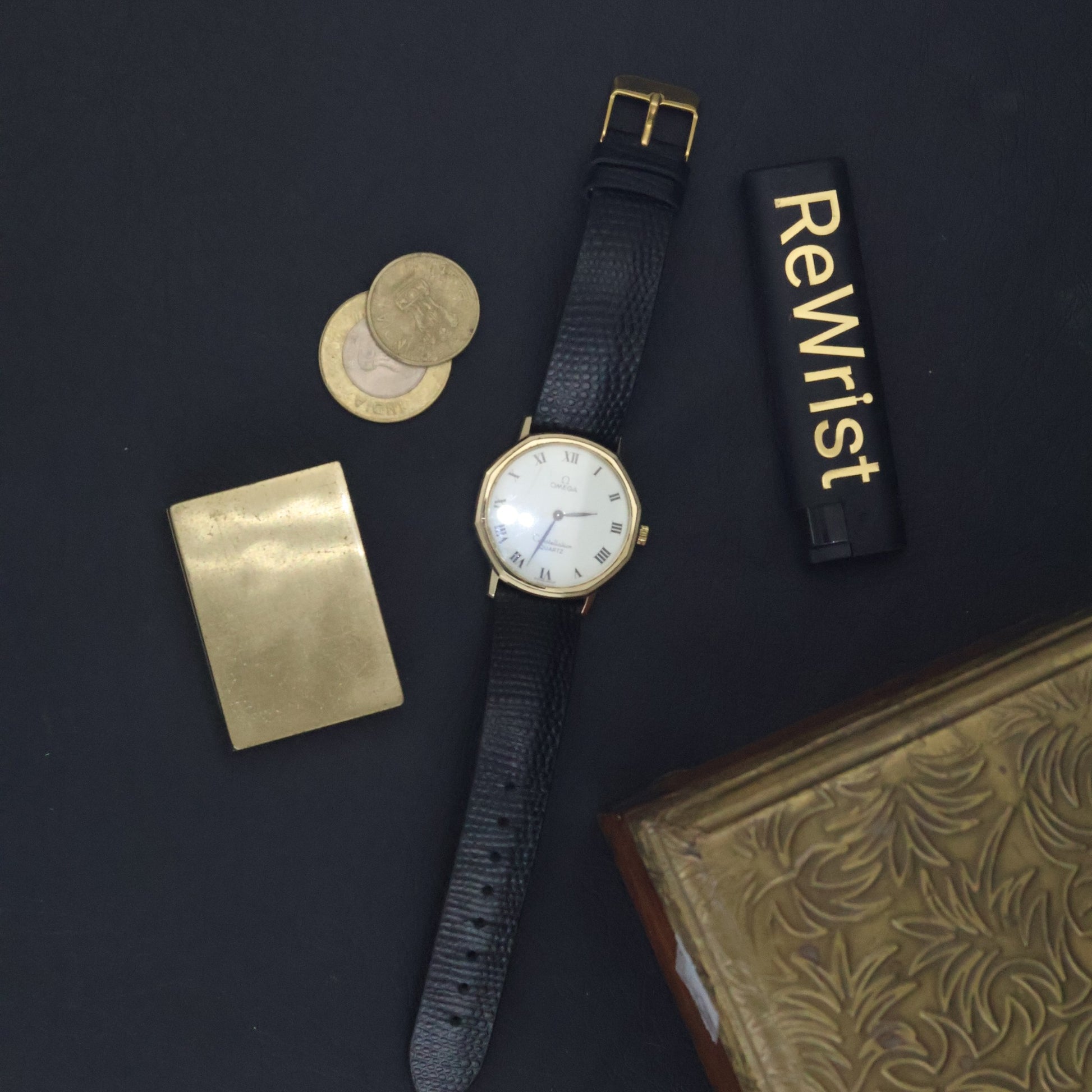 Omega Constellation Quartz | 10K Gold Filled | White Roman Dial | Octagonal Case