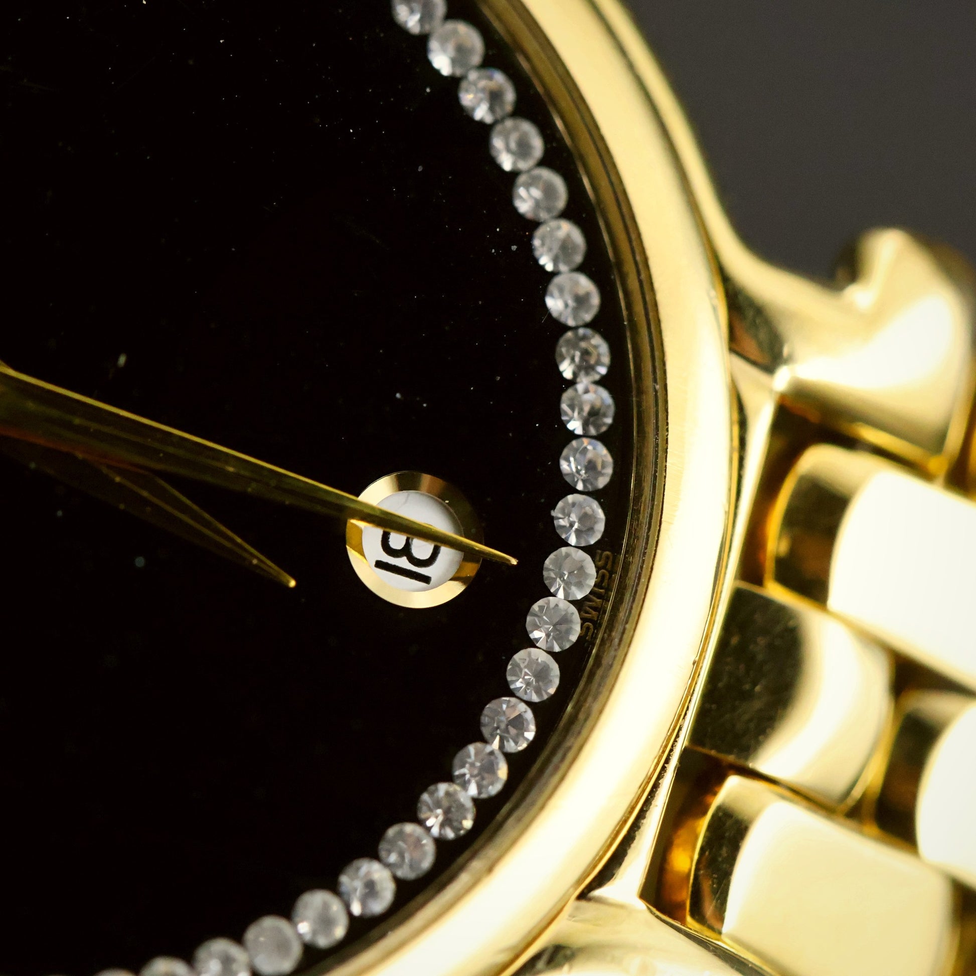 Raymond Weil Geneve | Onyx Black Crystal-Set Dial | Gold Plated | Date