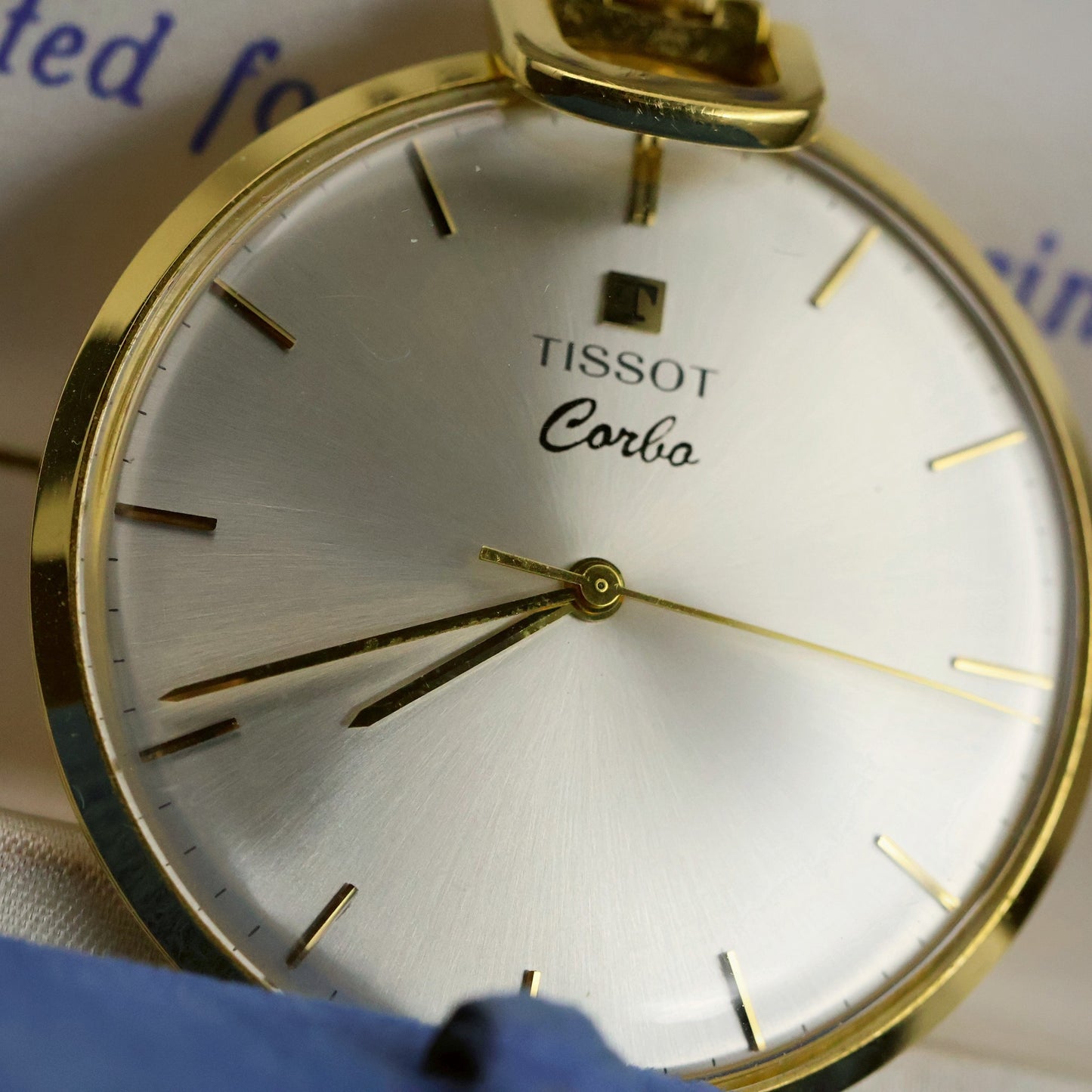 Tissot Corbo Pendant Watch | Silver Sunburst Dial | Gold-Tone | Boxed