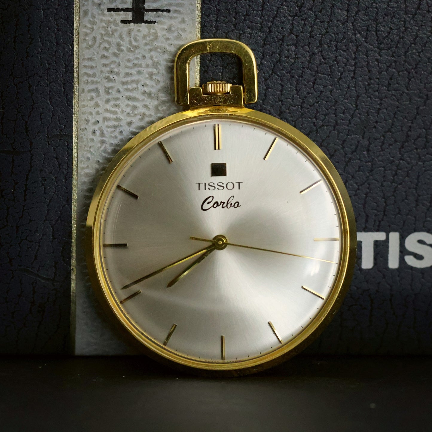 Tissot Corbo Pendant Watch | Silver Sunburst Dial | Gold-Tone | Boxed