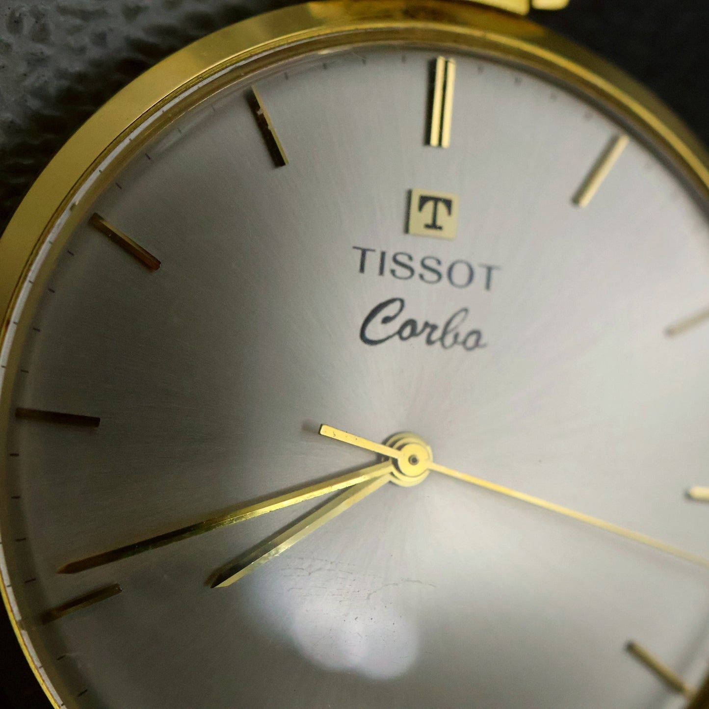 Tissot Corbo Pendant Watch | Silver Sunburst Dial | Gold-Tone | Boxed