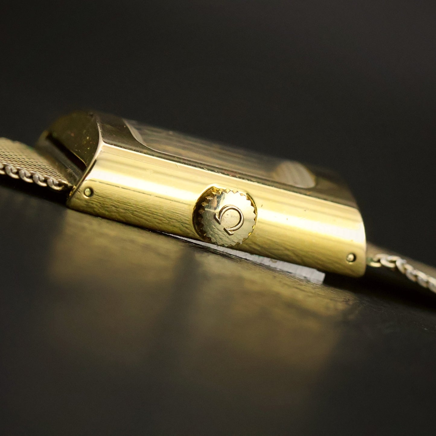 Omega De Ville Ladies Cocktail | Silver Crosshair Dial | Gold Mesh | Boxed