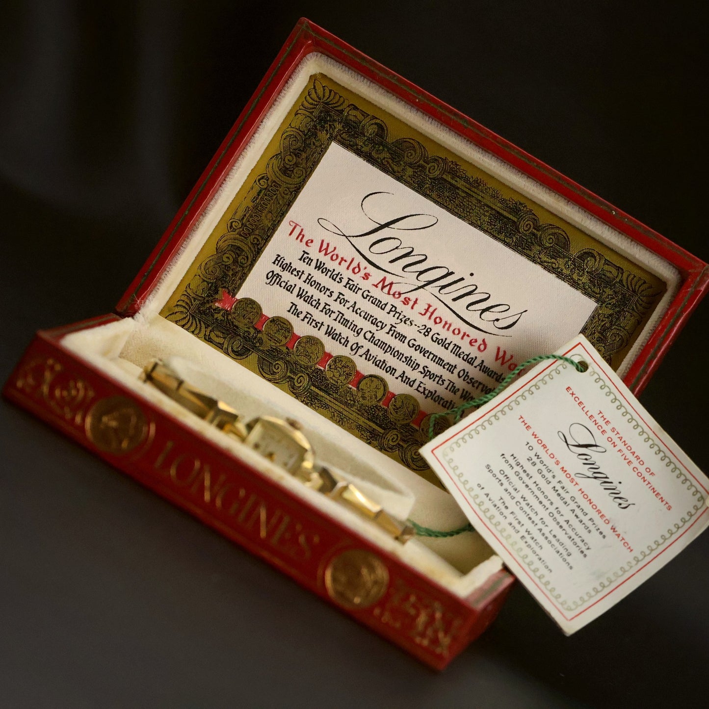 Longines Ladies Cocktail | Cream Square Dial | 10K Gold-Filled | Box & Papers