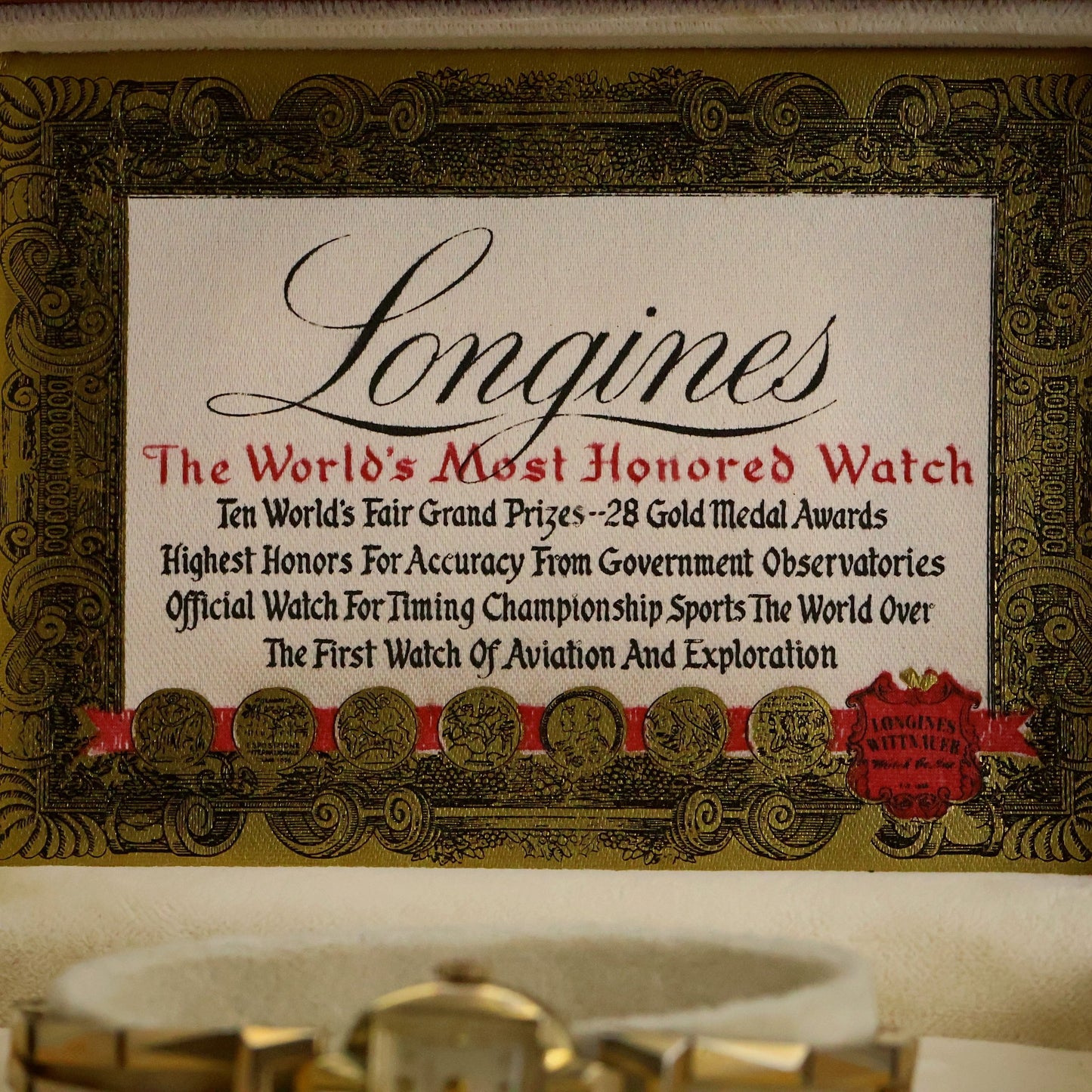 Longines Ladies Cocktail | Cream Square Dial | 10K Gold-Filled | Box & Papers