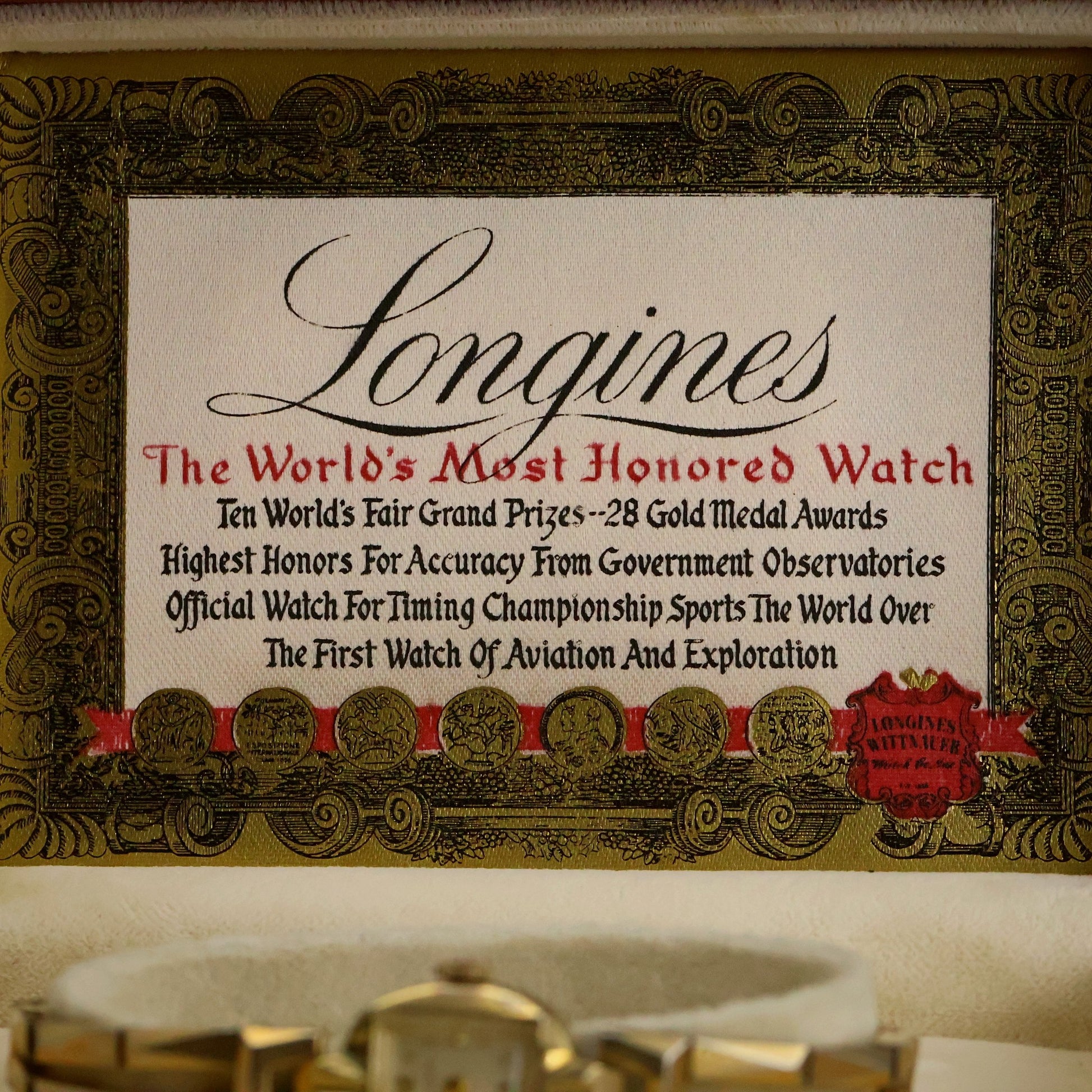 Longines Ladies Cocktail | Cream Square Dial | 10K Gold-Filled | Box & Papers