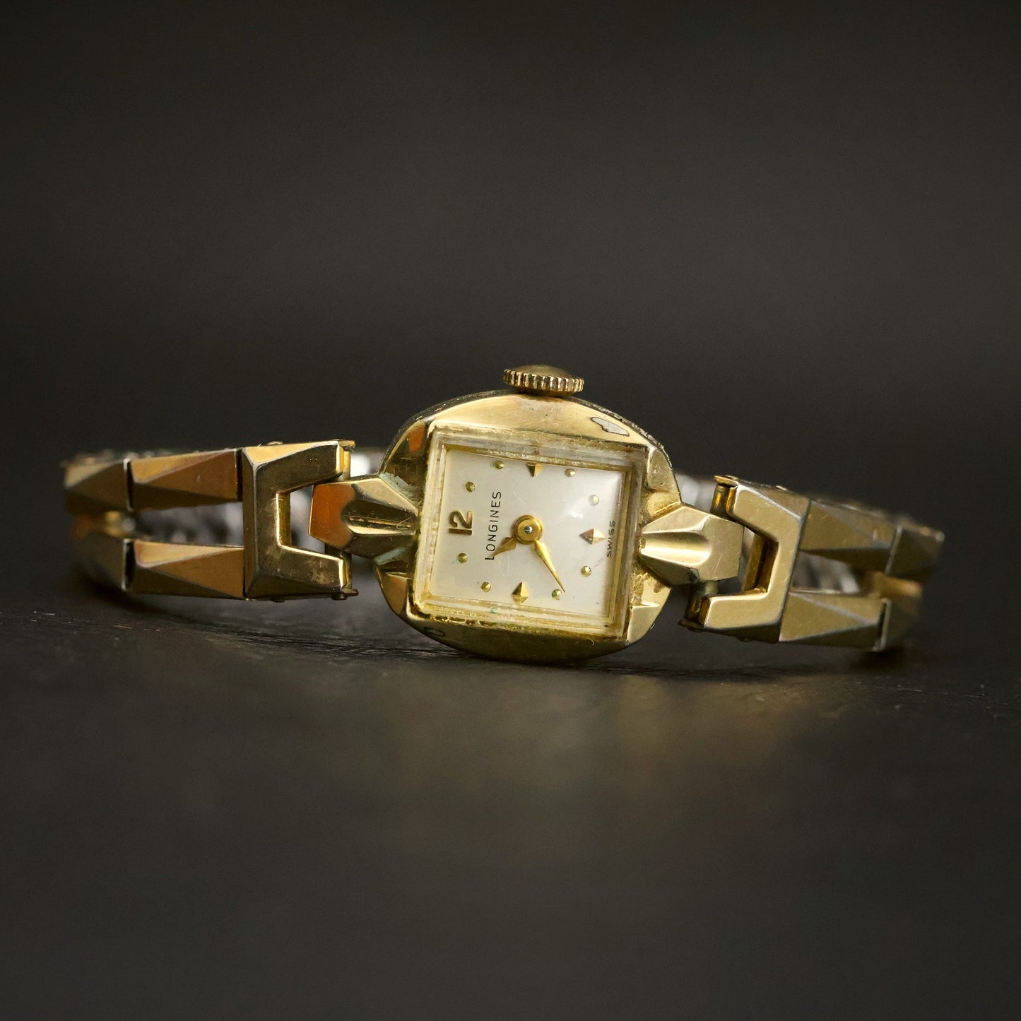 Longines Ladies Cocktail | Cream Square Dial | 10K Gold-Filled | Box & Papers