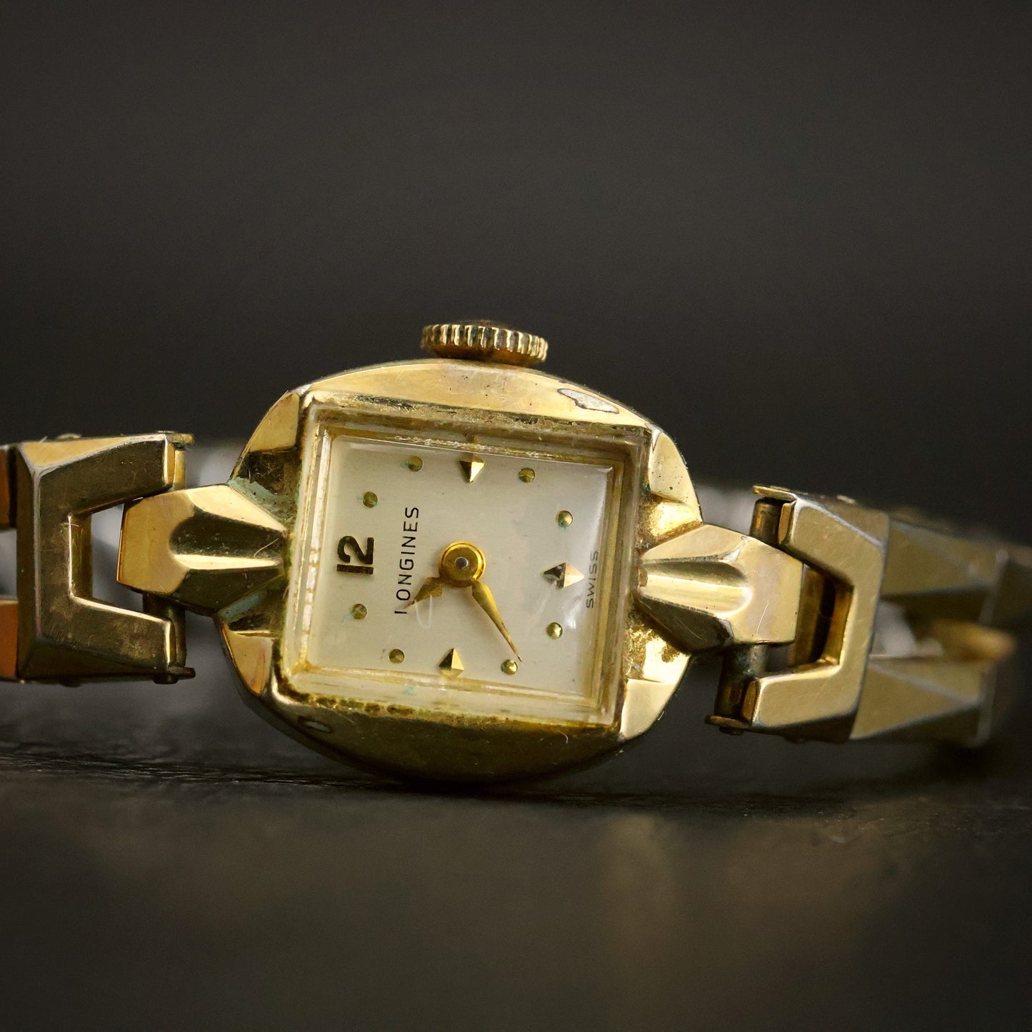 Longines Ladies Cocktail | Cream Square Dial | 10K Gold-Filled | Box & Papers