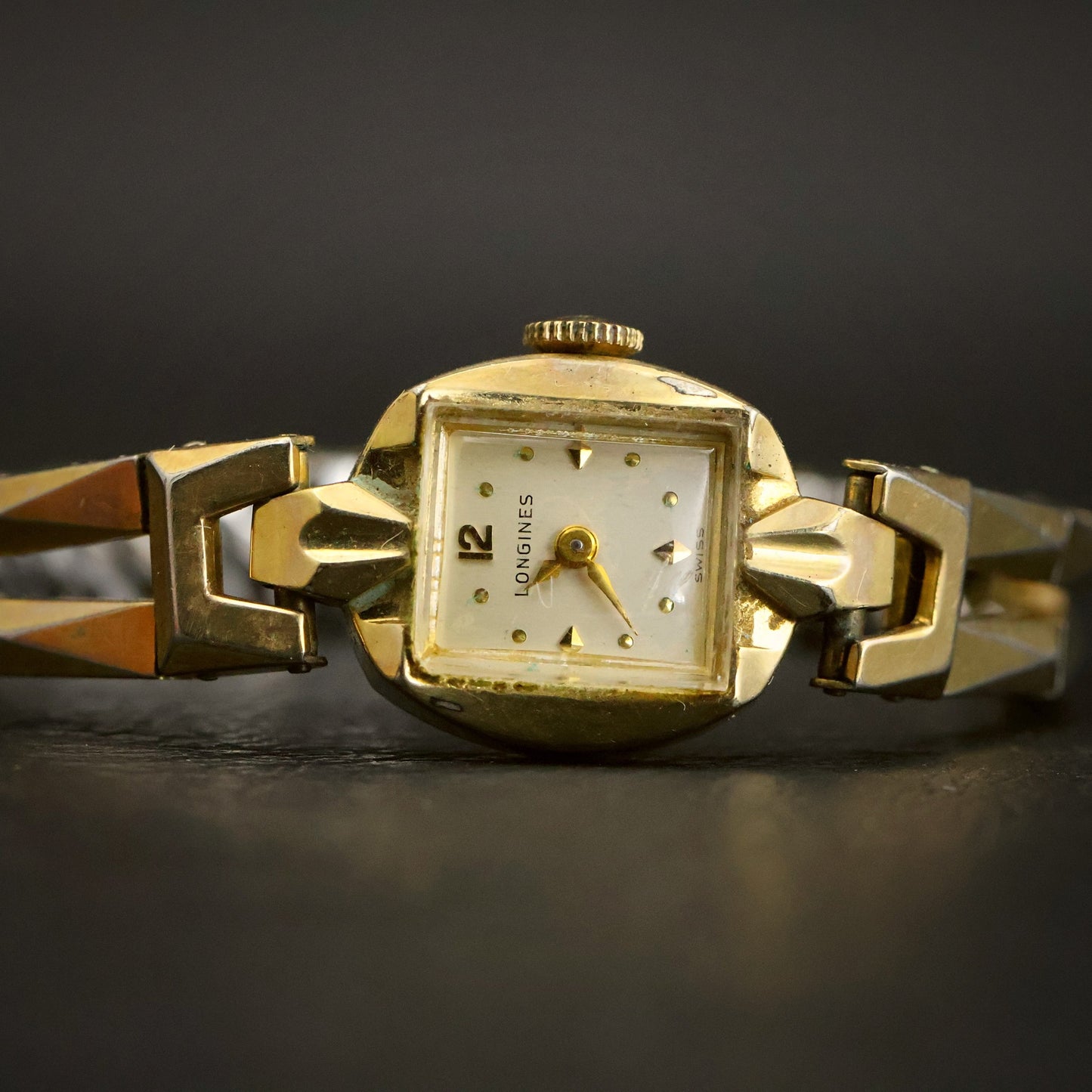 Longines Ladies Cocktail | Cream Square Dial | 10K Gold-Filled | Box & Papers