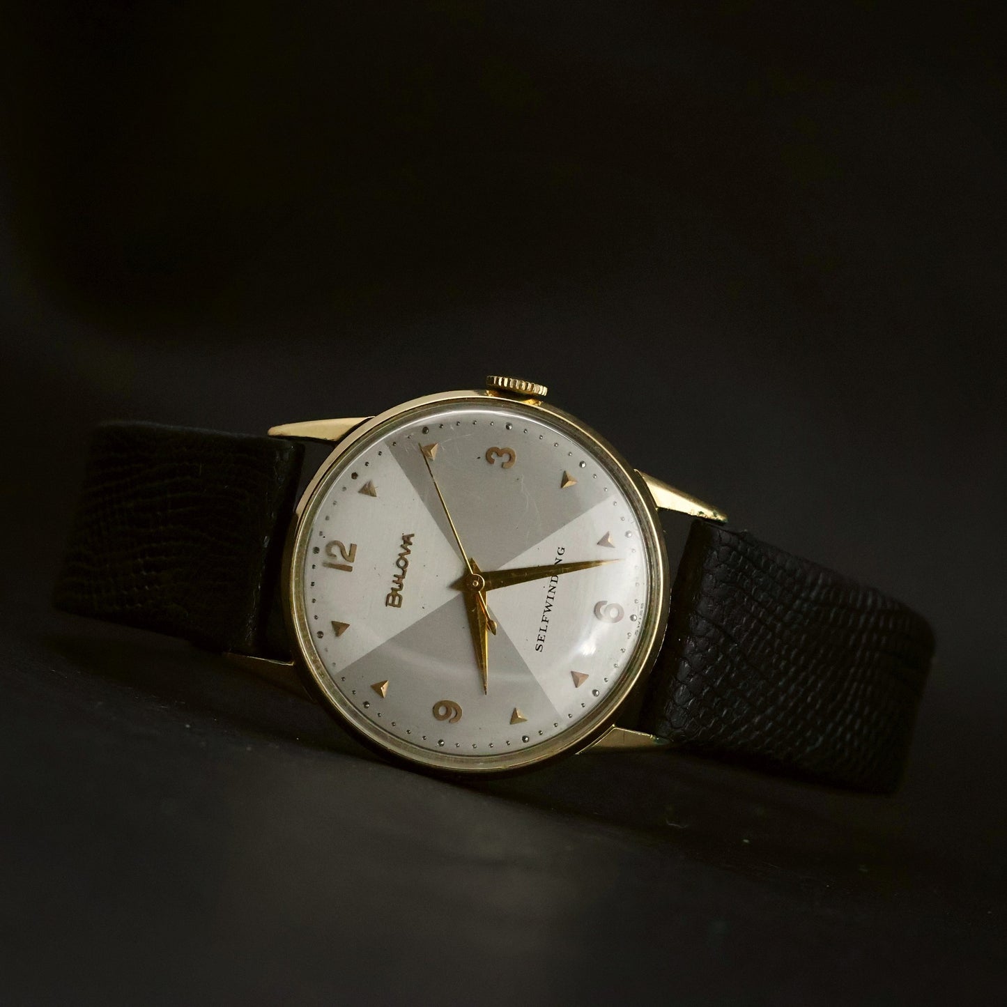 Bulova Selfwinding | Silver Starburst Dial | Gold-Filled | 1952 Military Engraving