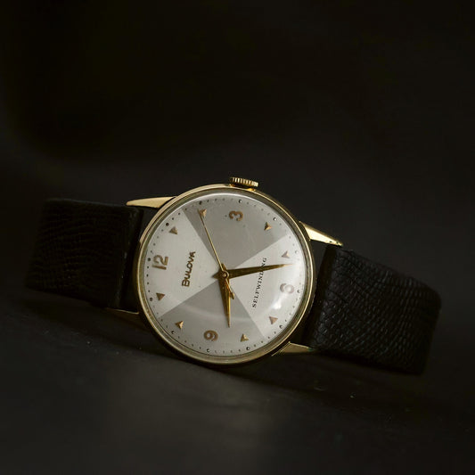 Bulova Selfwinding | Silver Starburst Dial | Gold-Filled | 1952 Military Engraving