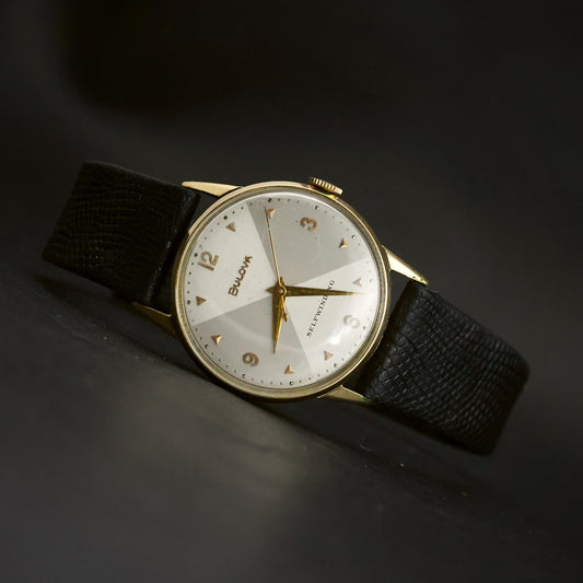 Bulova Selfwinding | Silver Starburst Dial | Gold-Filled | 1952 Military Engraving