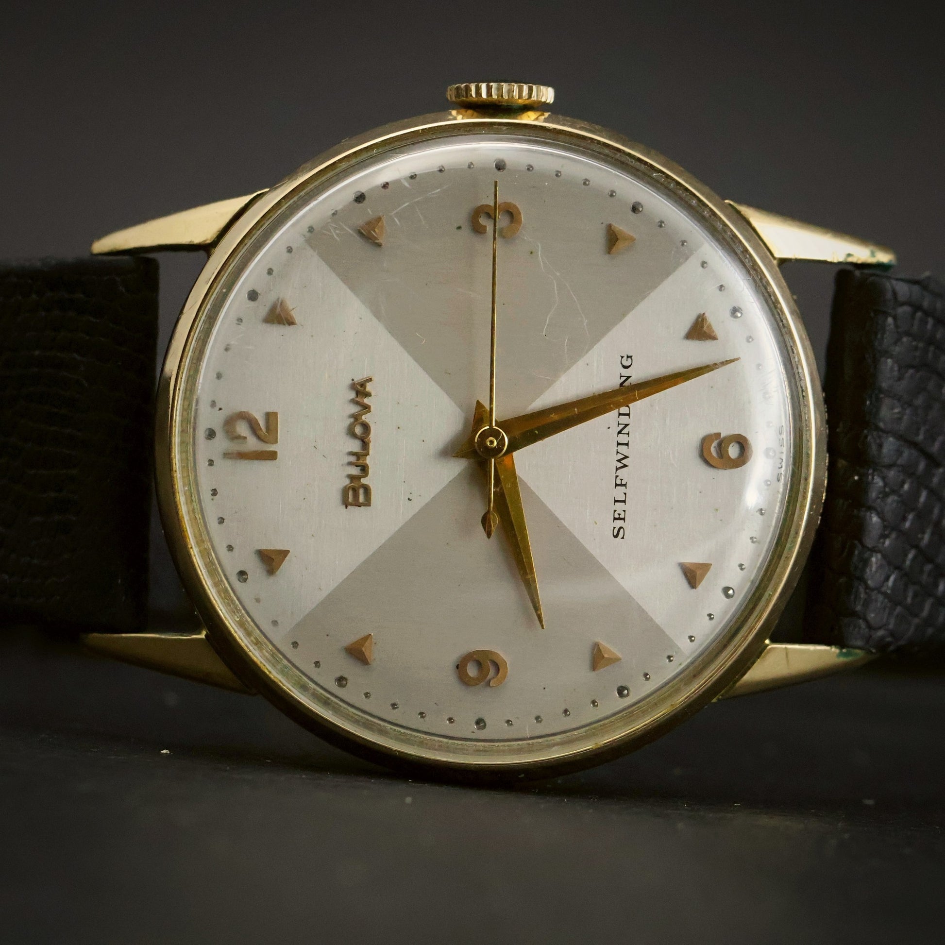 Bulova Selfwinding | Silver Starburst Dial | Gold-Filled | 1952 Military Engraving