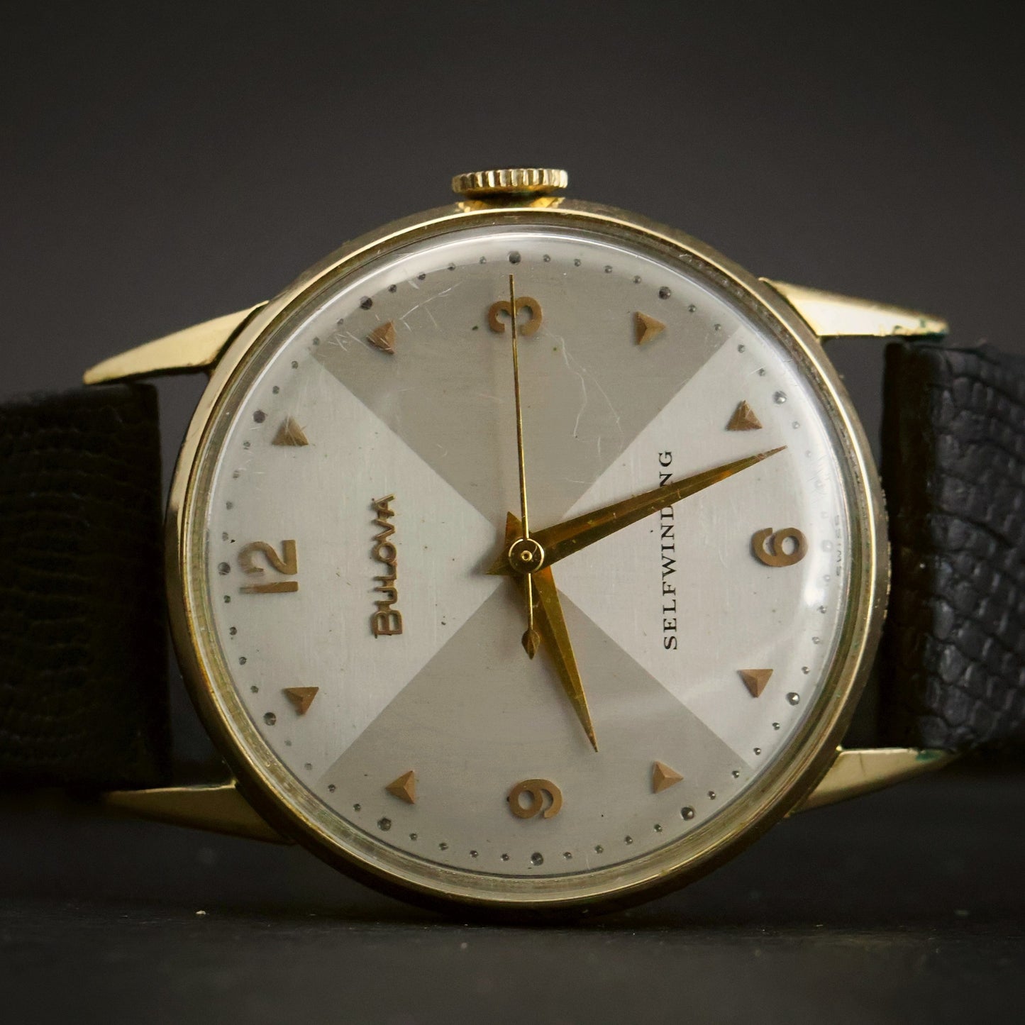 Bulova Selfwinding | Silver Starburst Dial | Gold-Filled | 1952 Military Engraving
