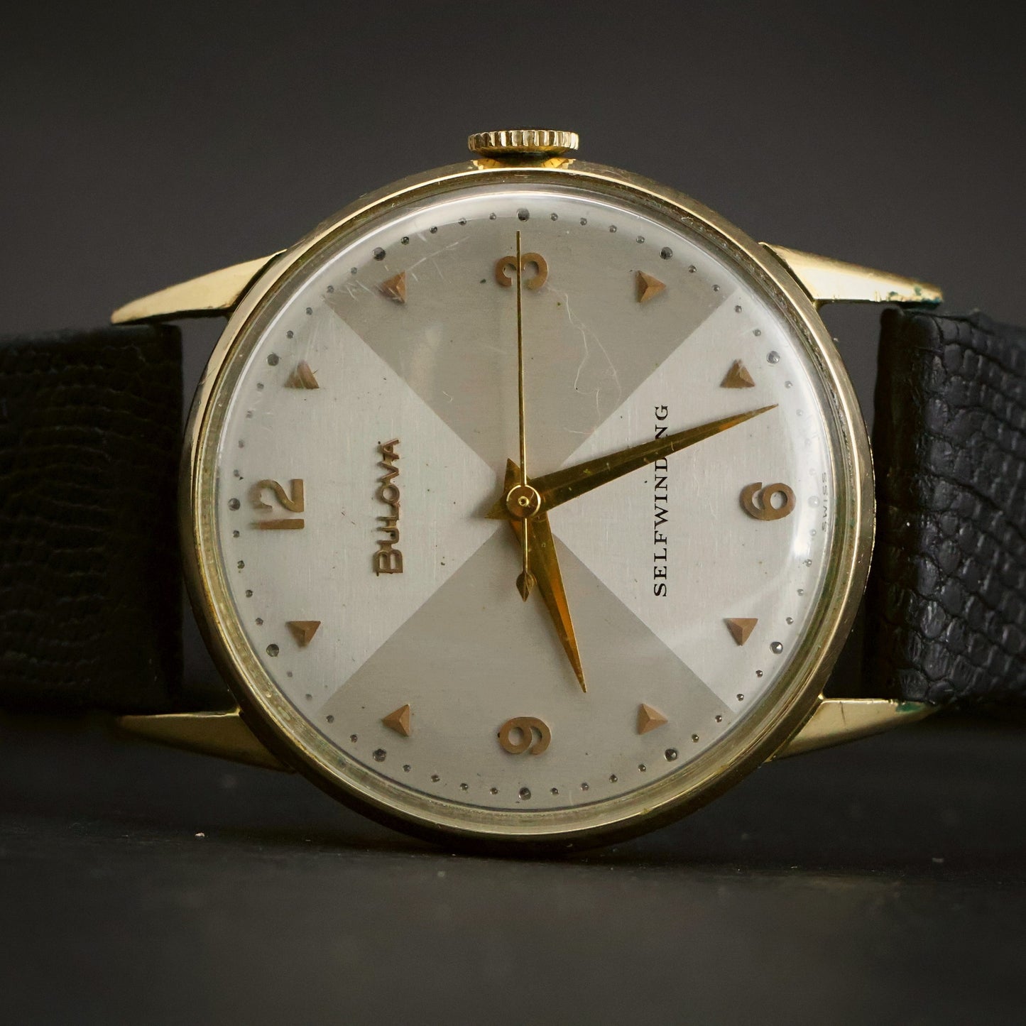 Bulova Selfwinding | Silver Starburst Dial | Gold-Filled | 1952 Military Engraving
