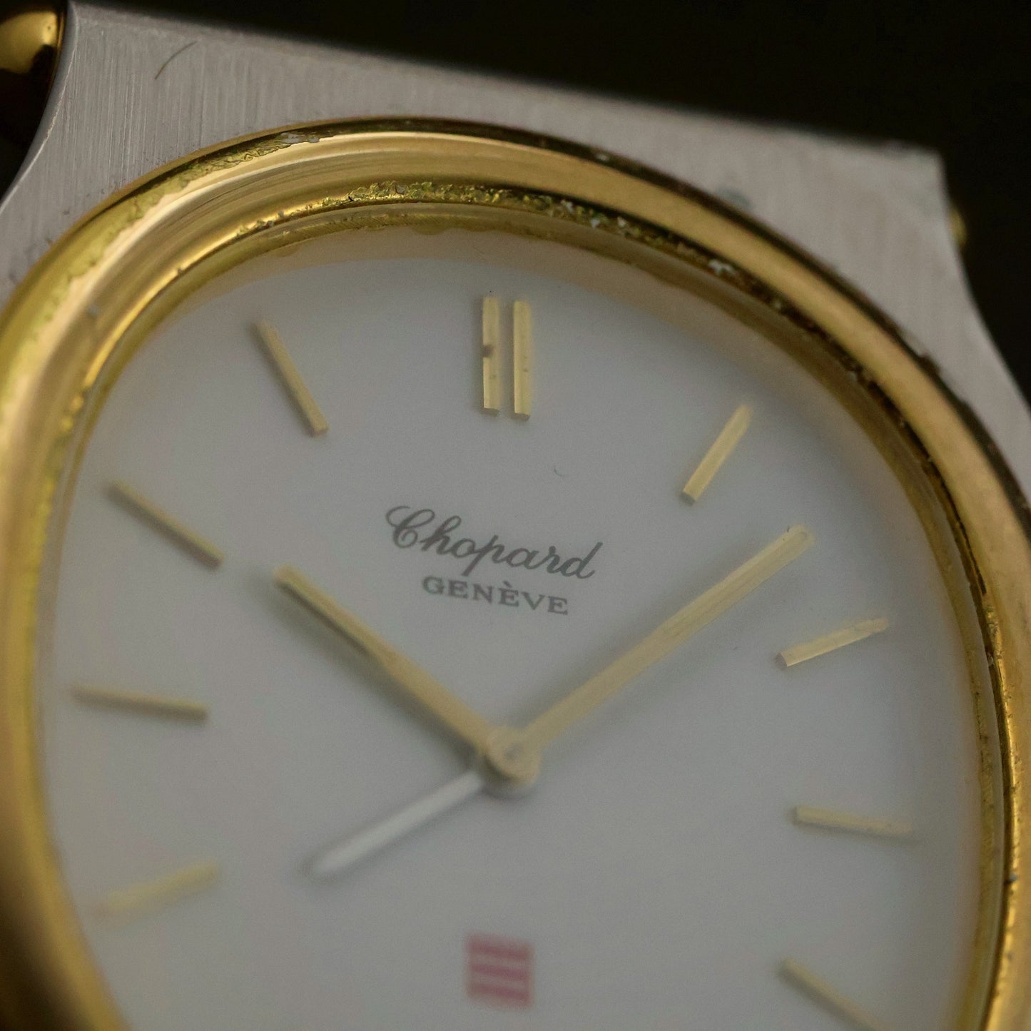 Chopard St. Moritz-Style Cushion | Glossy White Dial | Two-Tone | Ref T8035
