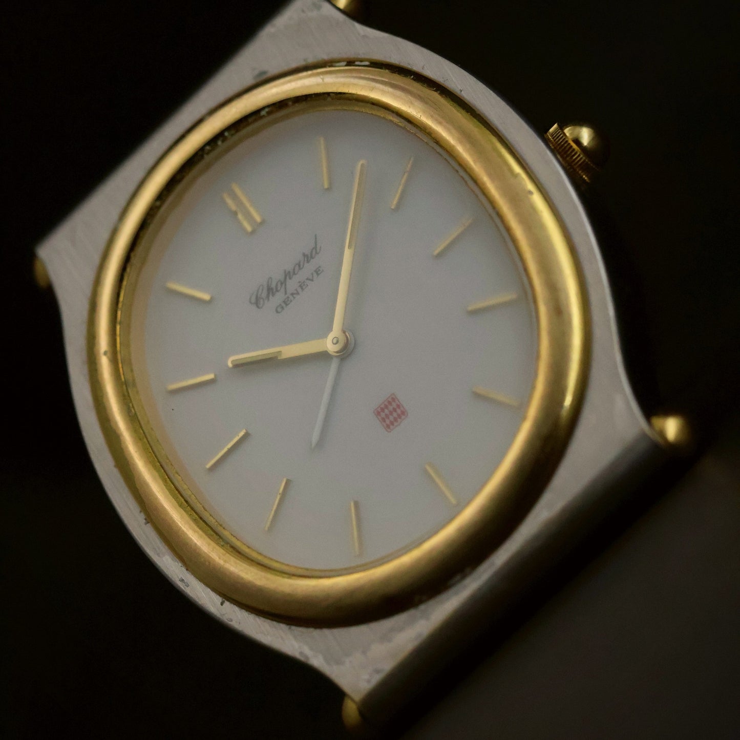 Chopard St. Moritz-Style Cushion | Glossy White Dial | Two-Tone | Ref T8035
