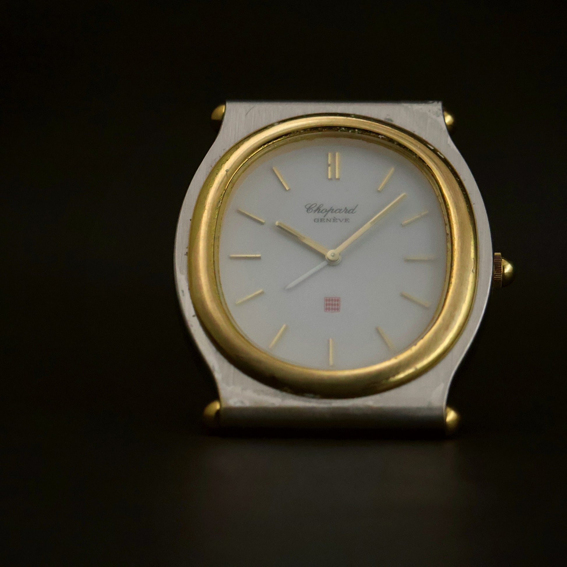 Chopard St. Moritz-Style Cushion | Glossy White Dial | Two-Tone | Ref T8035