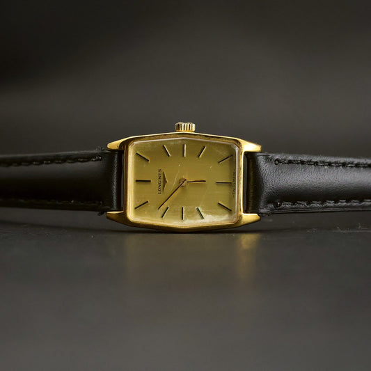 Longines Ladies Tonneau | Champagne Dial | Gold | Manual Wind