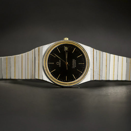 Omega Constellation Chronometer | Glossy Black Dial | Two-Tone | Quartz