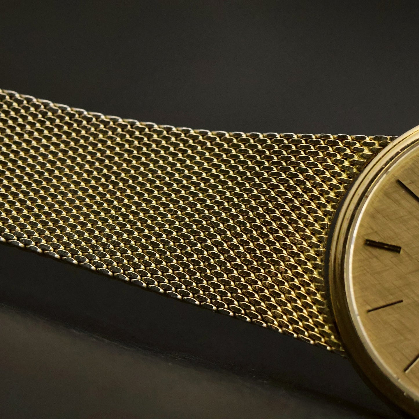 Omega De Ville | Champagne Linen Dial | Gold | Mesh Bracelet | Quartz