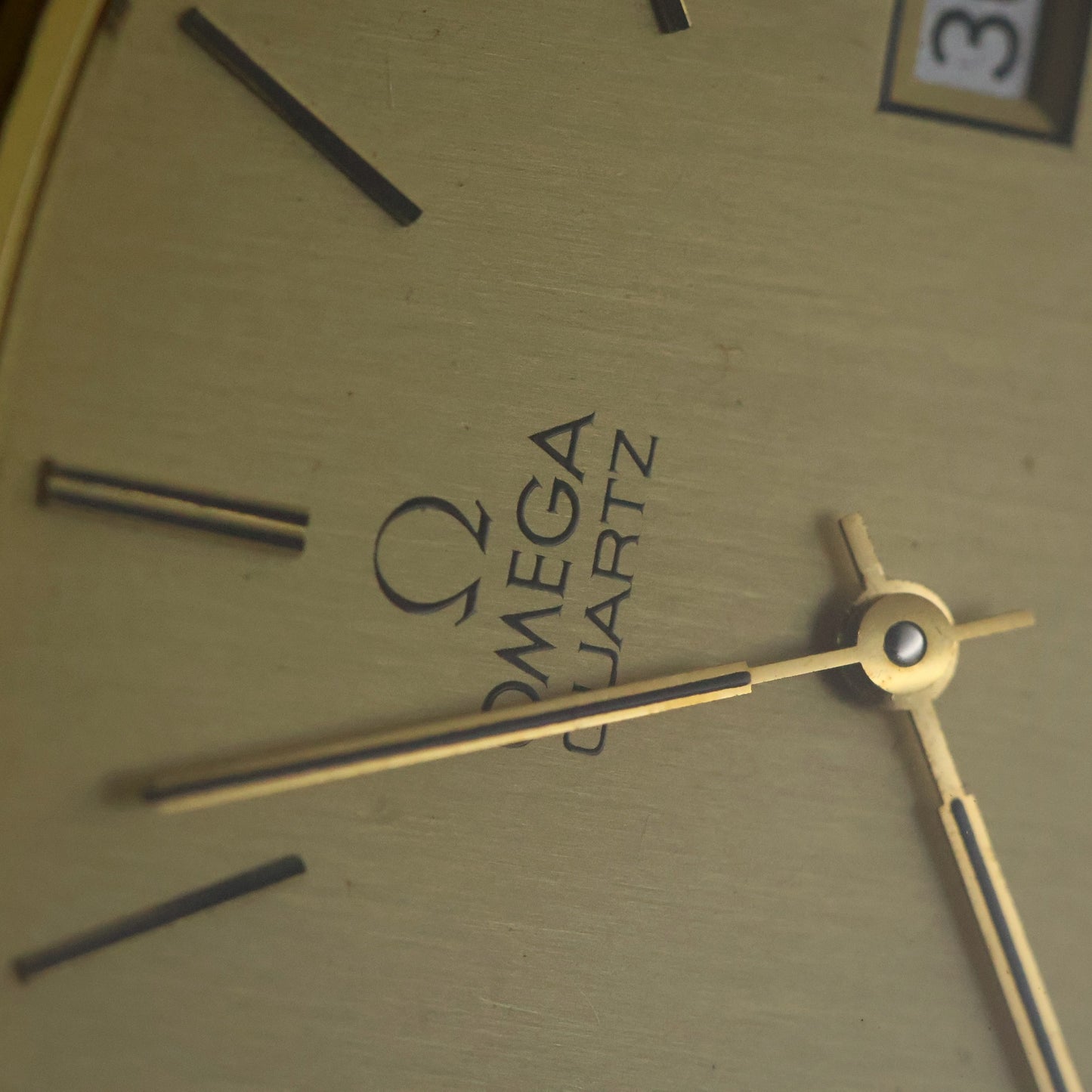 Omega De Ville Quartz | Champagne Dial | Gold Cushion Case | Date
