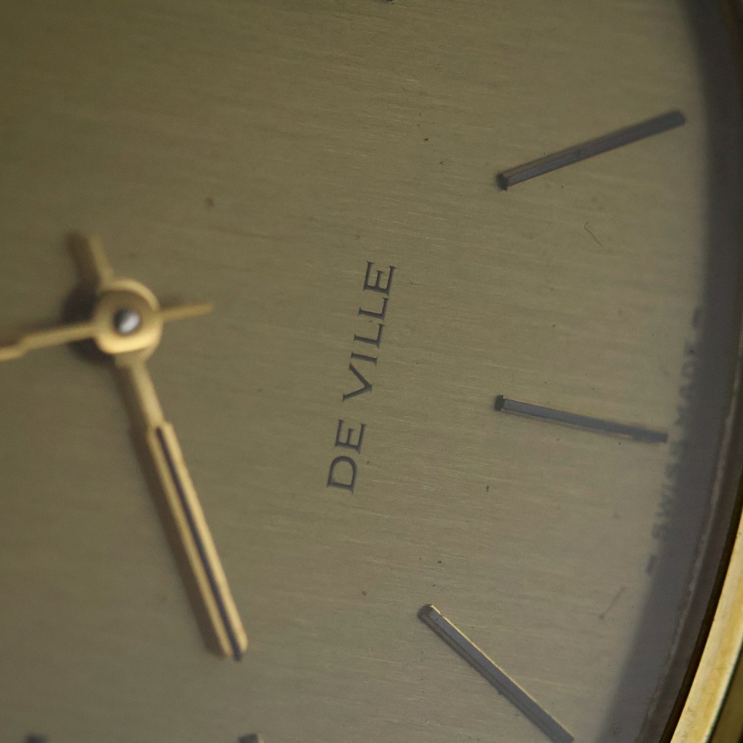 Omega De Ville Quartz | Champagne Dial | Gold Cushion Case | Date