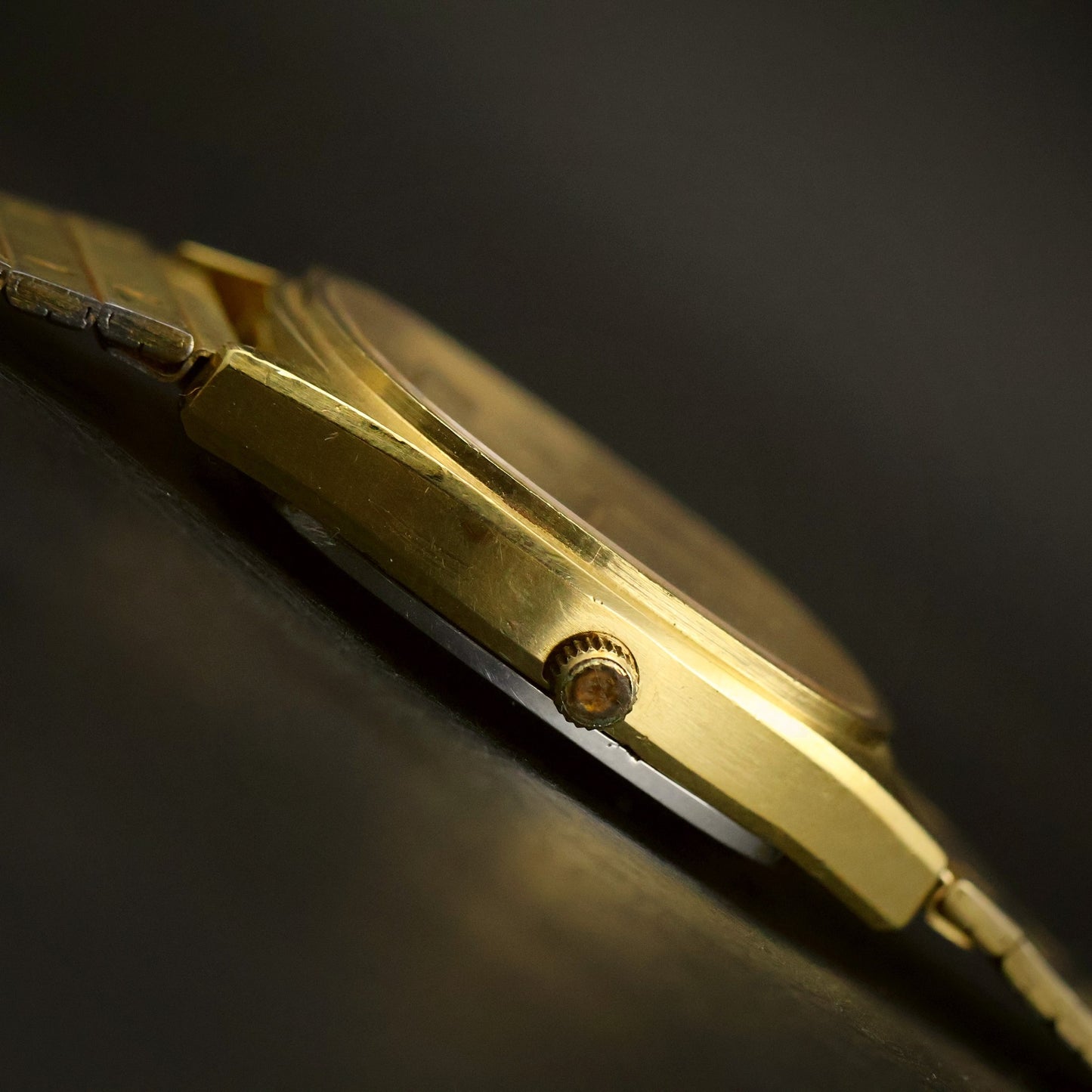 Omega De Ville Quartz | Champagne Dial | Gold Cushion Case | Date