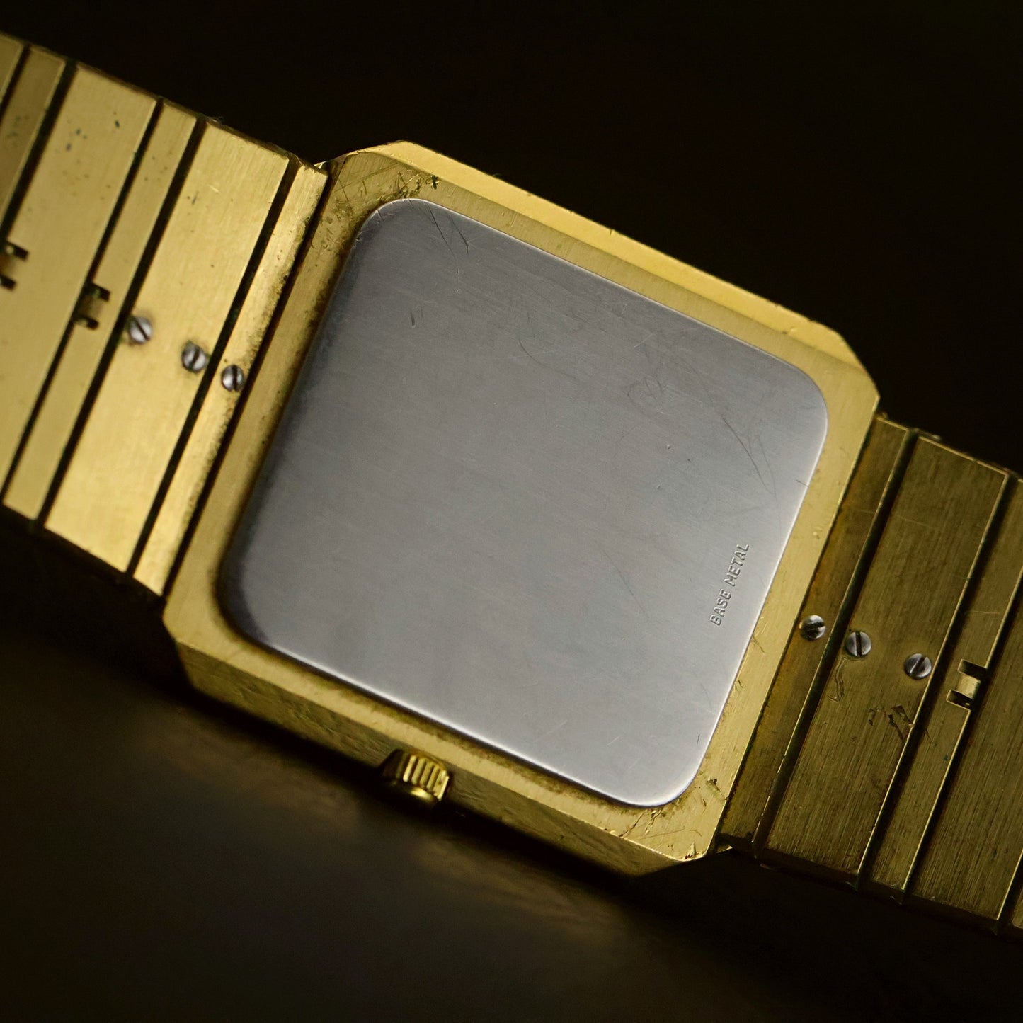 Longines Quartz | Guilloche White Dial | Gold-Tone Square Case | Integrated Bracelet
